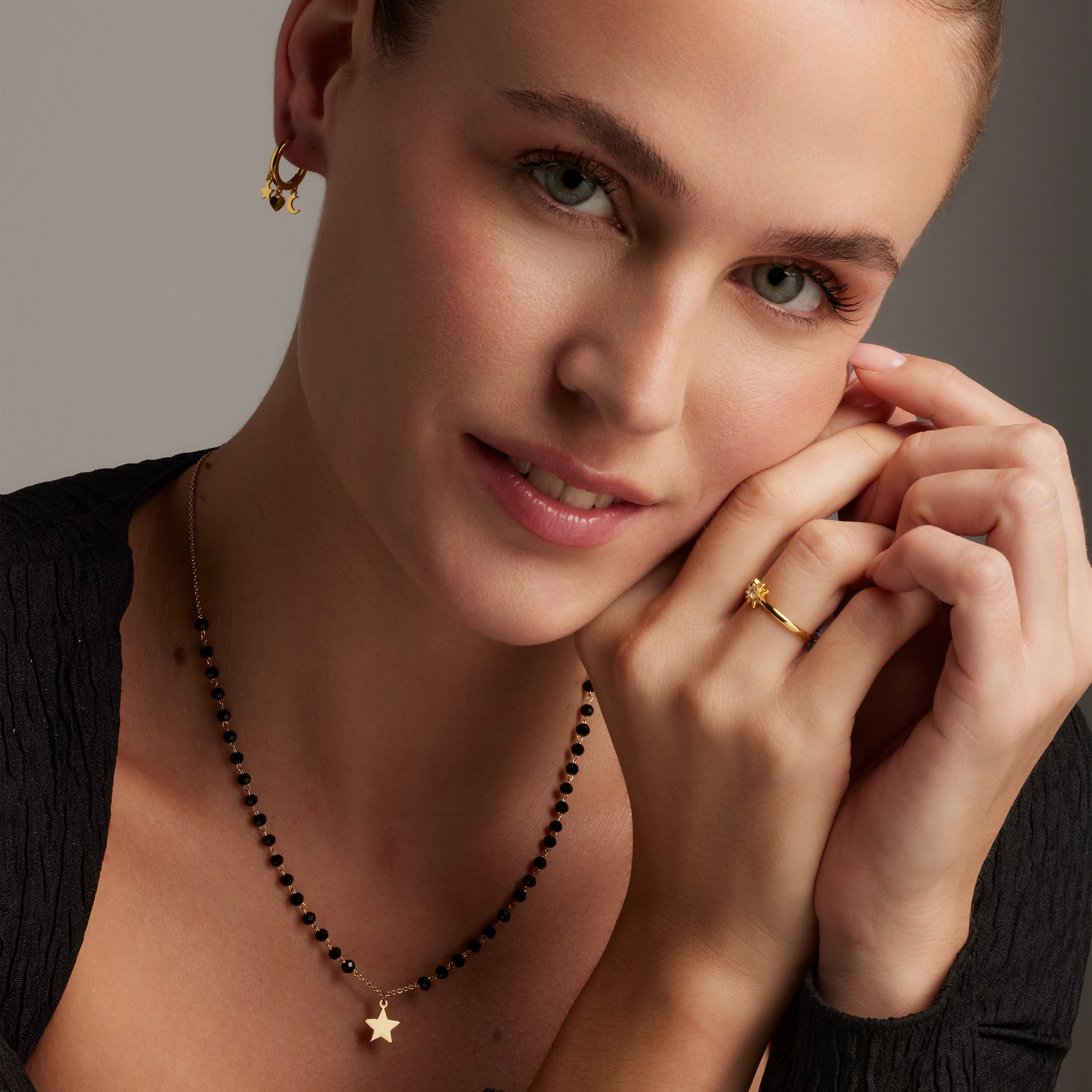 Pendientes de Plata de Ley 925 acabados en oro amarillo 18K - Zaccus