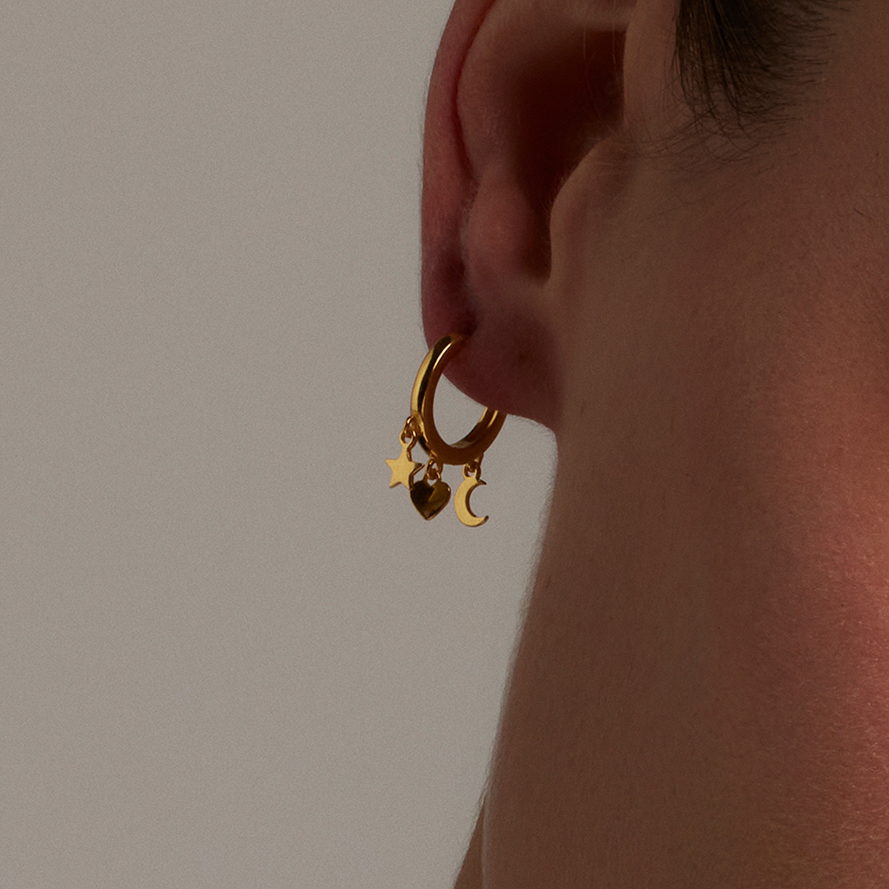Pendientes de Plata de Ley 925 acabados en oro amarillo 18K - Zaccus