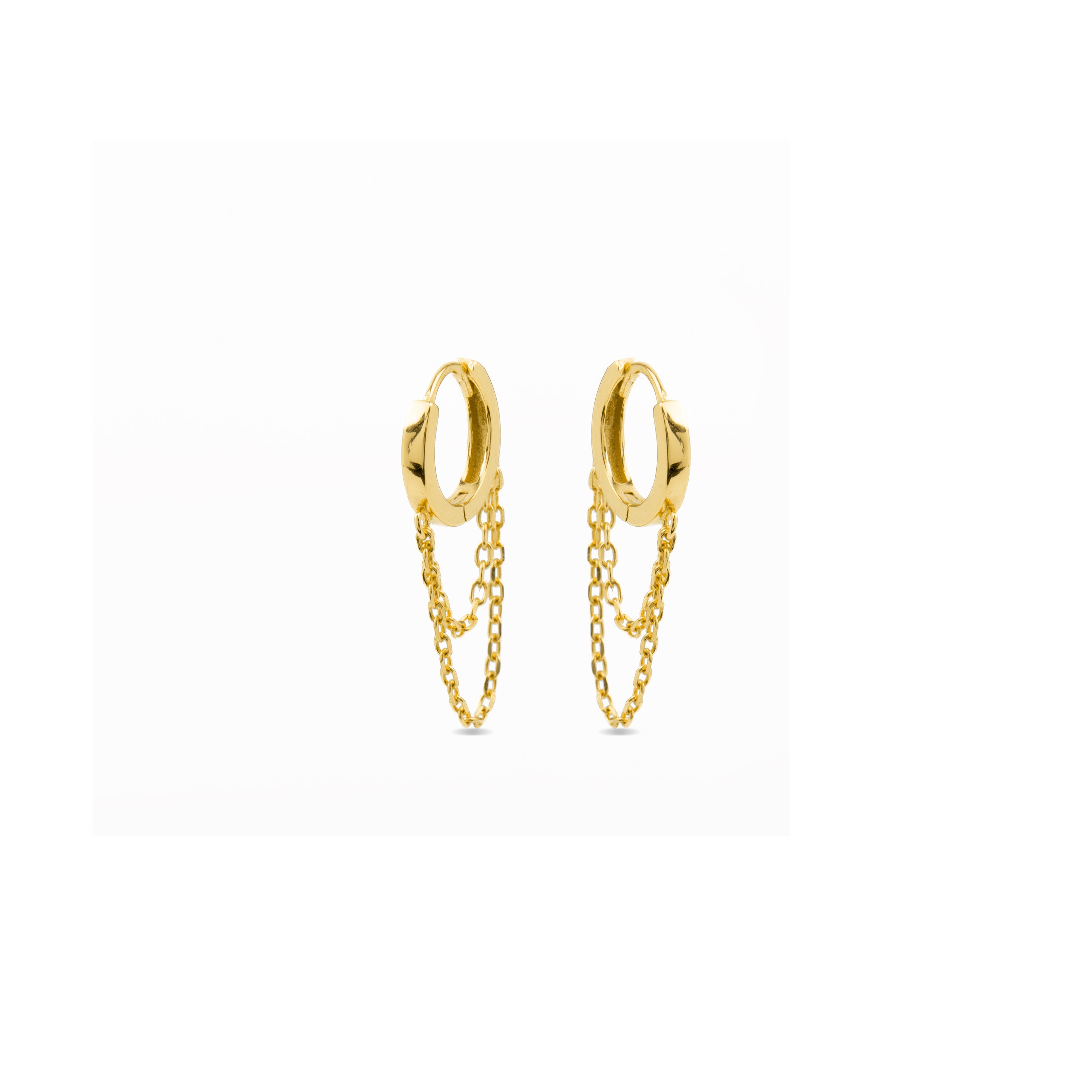 925 Sterling Silver Earrings finished in 18K yellow gold - Vesya