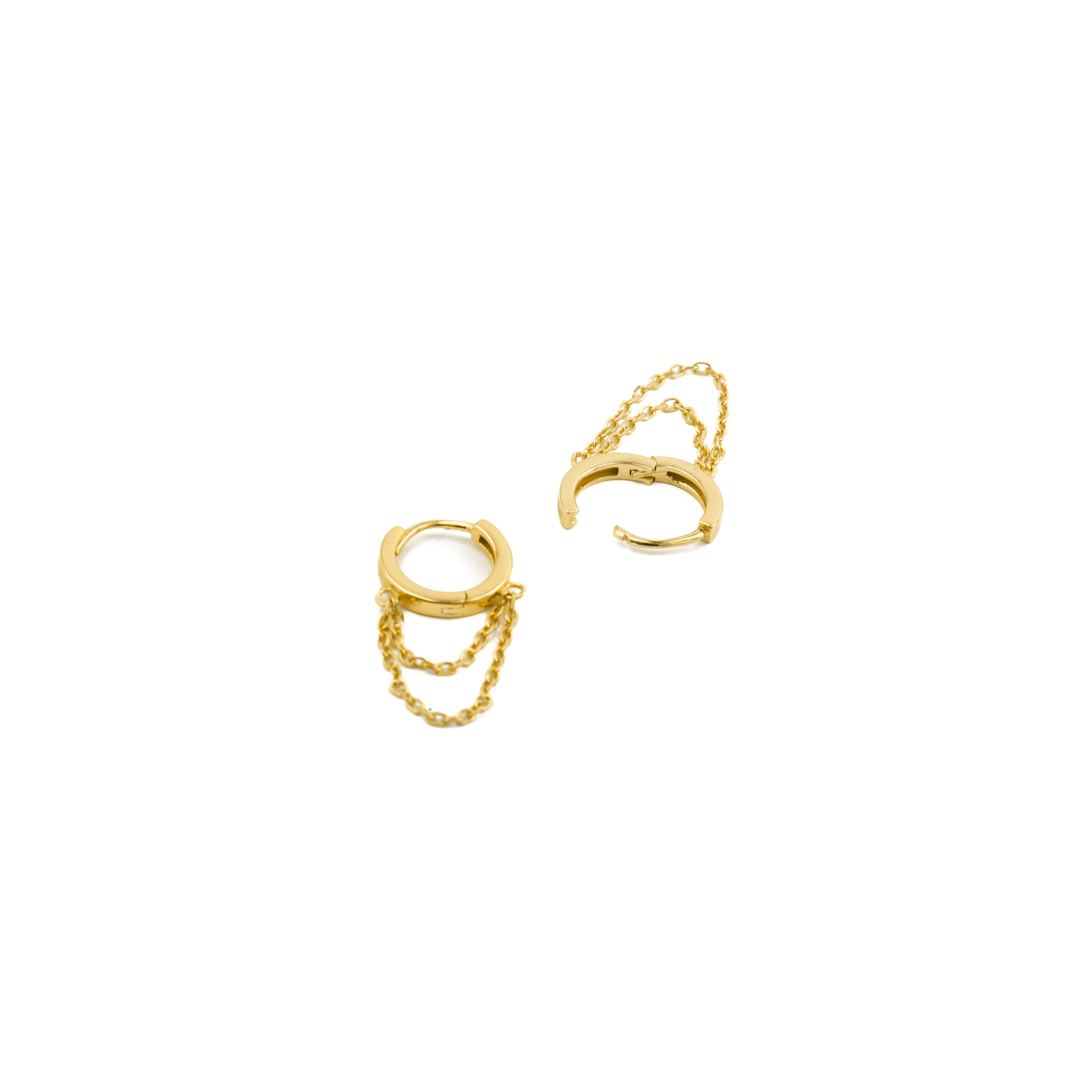925 Sterling Silver Earrings finished in 18K yellow gold - Vesya