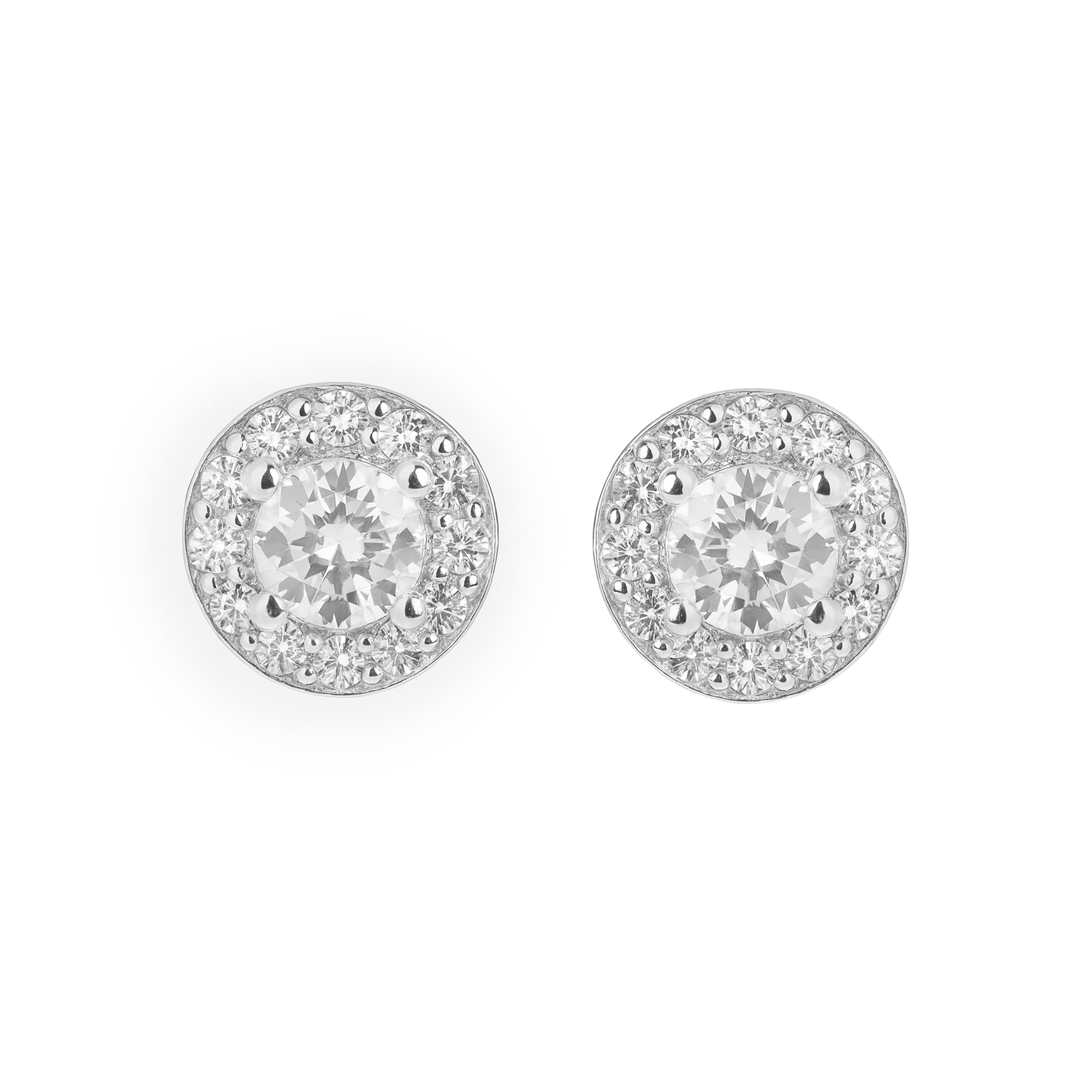 Pendientes de Plata de Ley 925 con Circonita Brillante acabados en rodio - Pybalt
