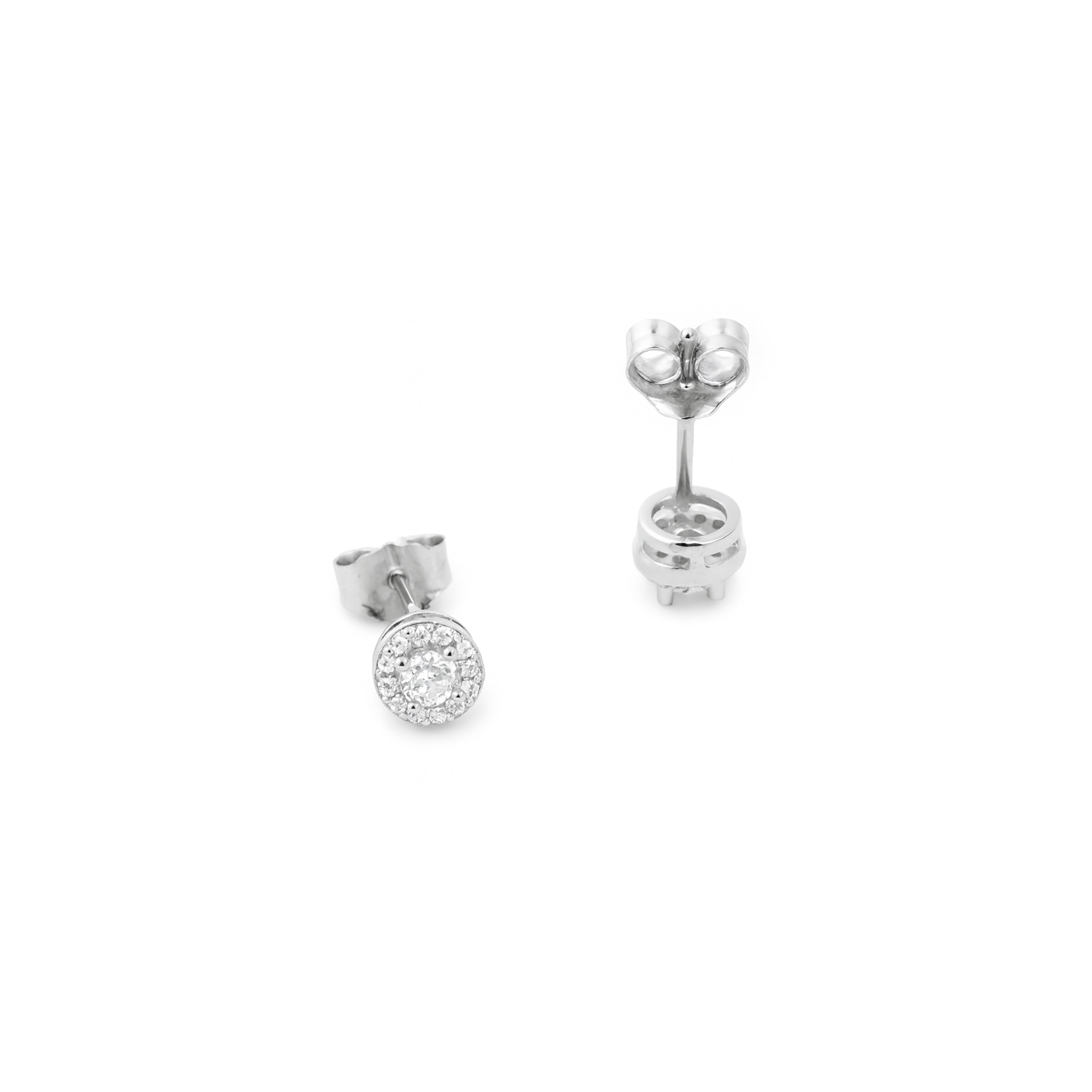 Pendientes de Plata de Ley 925 con Circonita Brillante acabados en rodio - Pybalt