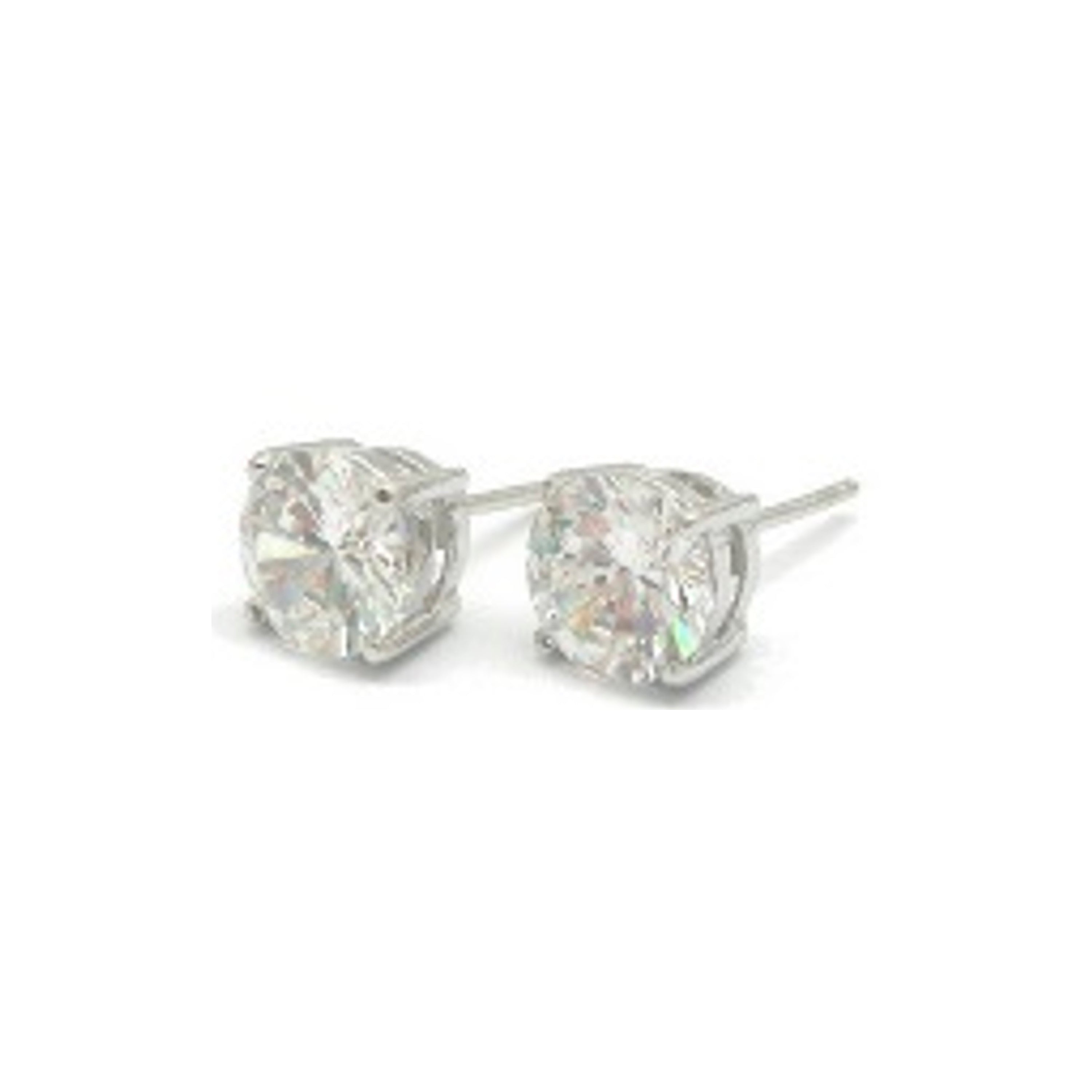 Orecchini in Argento Sterling 925 con Zirconia Brillante rifiniti in rodio - Weriel
