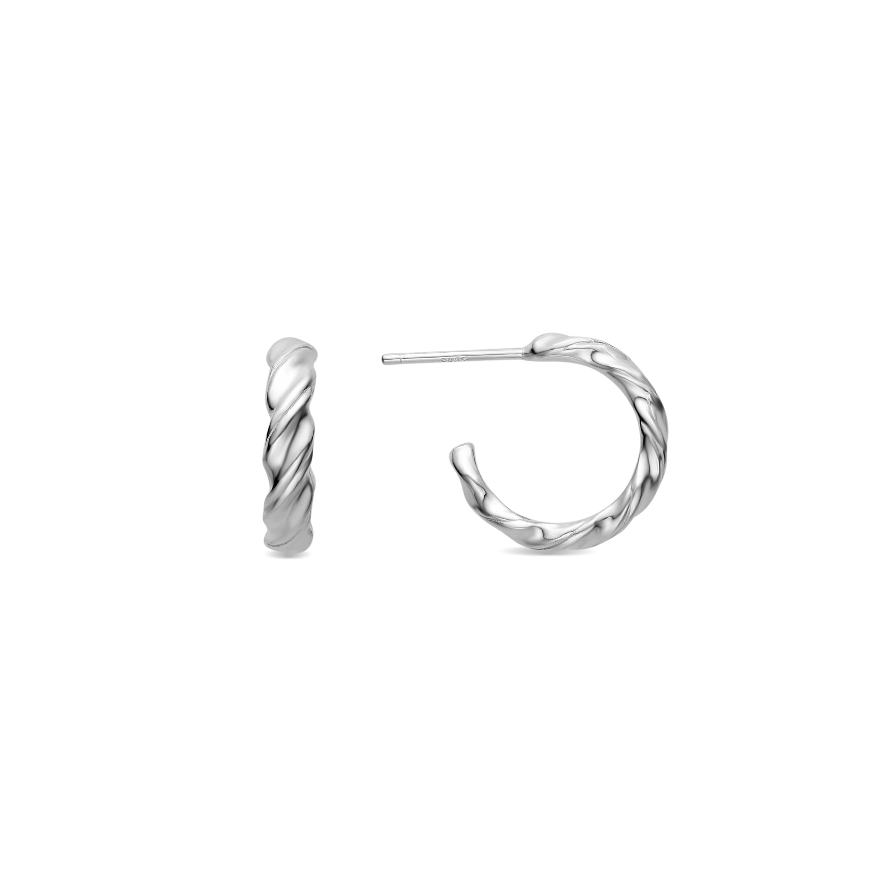925 Sterling Silver Earrings finished in rhodium -Miari