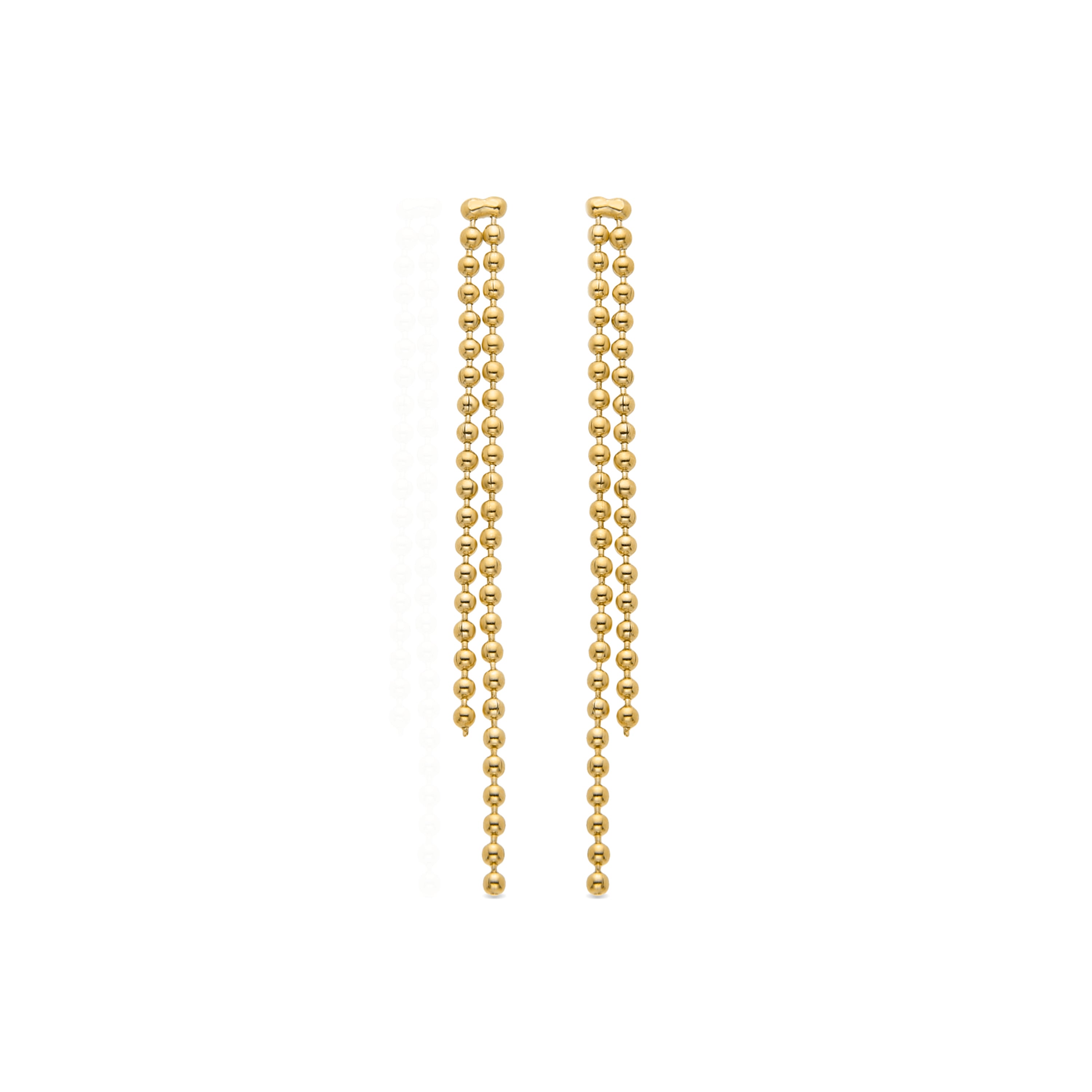 Orecchini in argento sterling 925 finiti in oro giallo 18K -Puldi