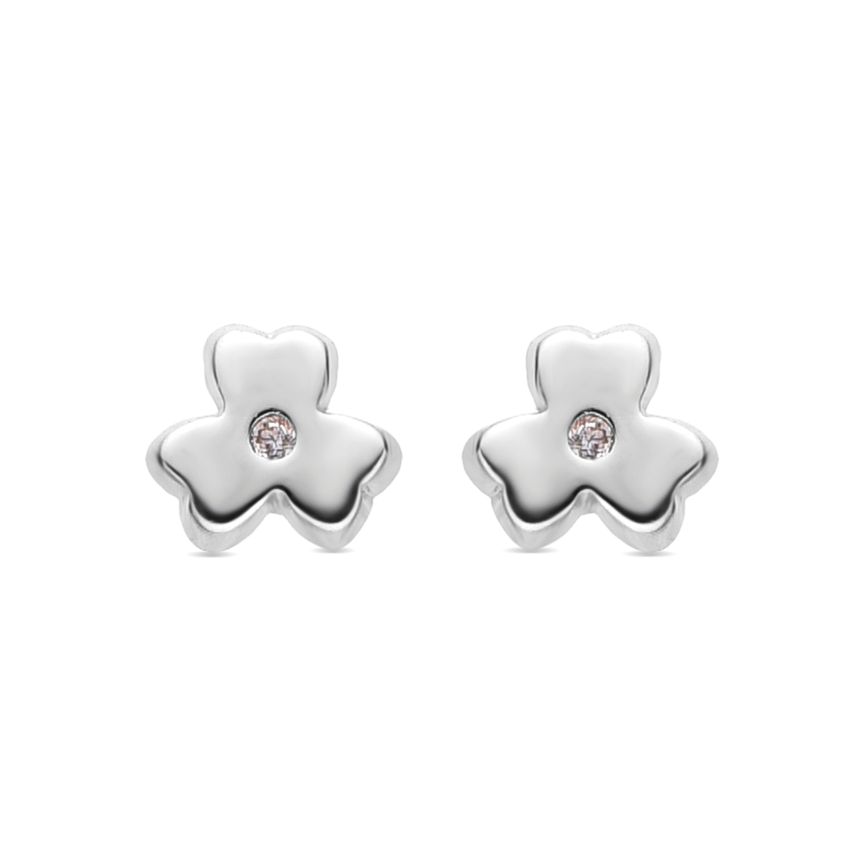 Pendientes de Plata de Ley 925 y Circonita Brillante acabados en rodio - Yscu