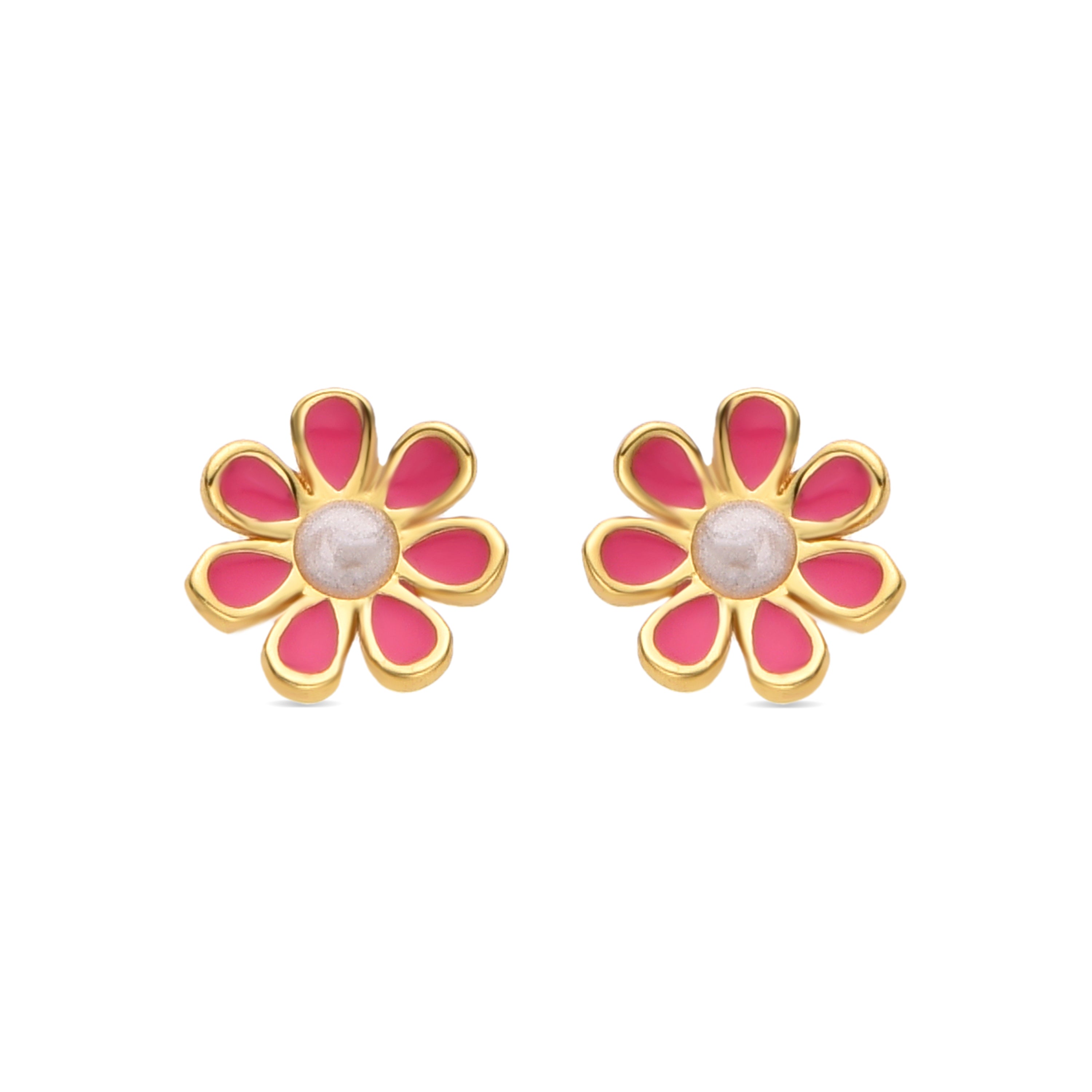 Pendientes de Plata de Ley 925 acabados en oro amarillo 18K - Kacel