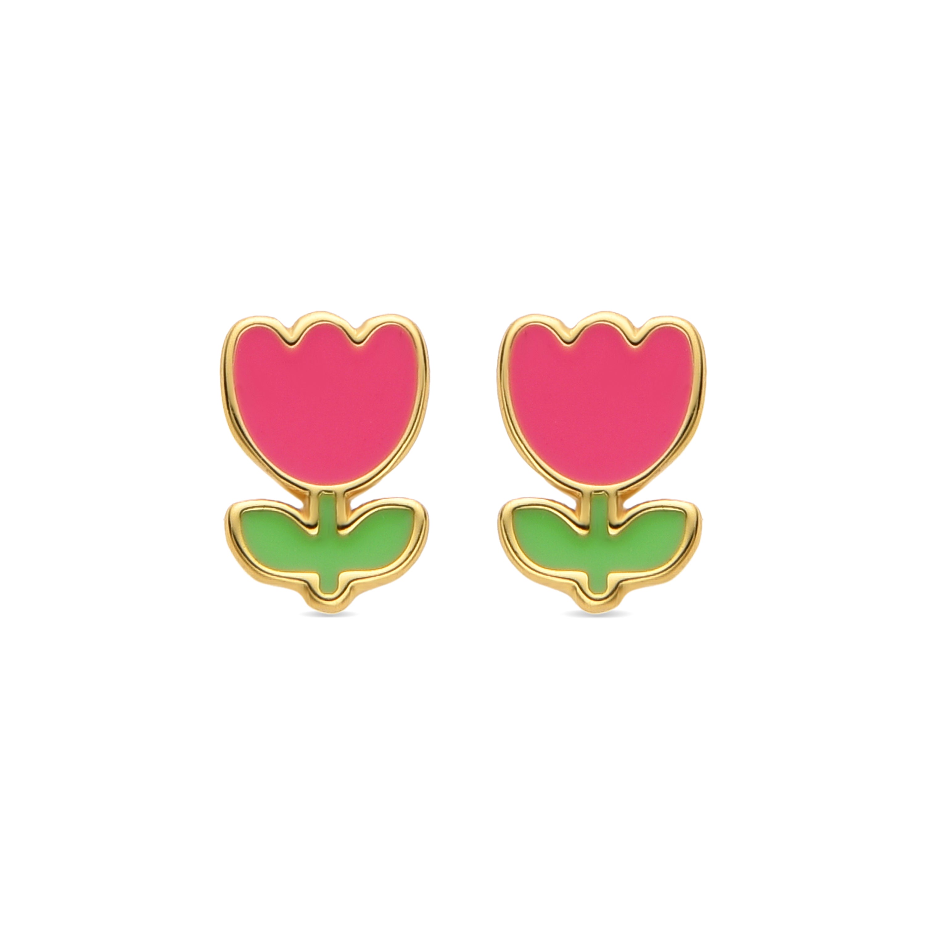 Pendientes de Plata de Ley 925 acabados en oro amarillo 18K - Liris