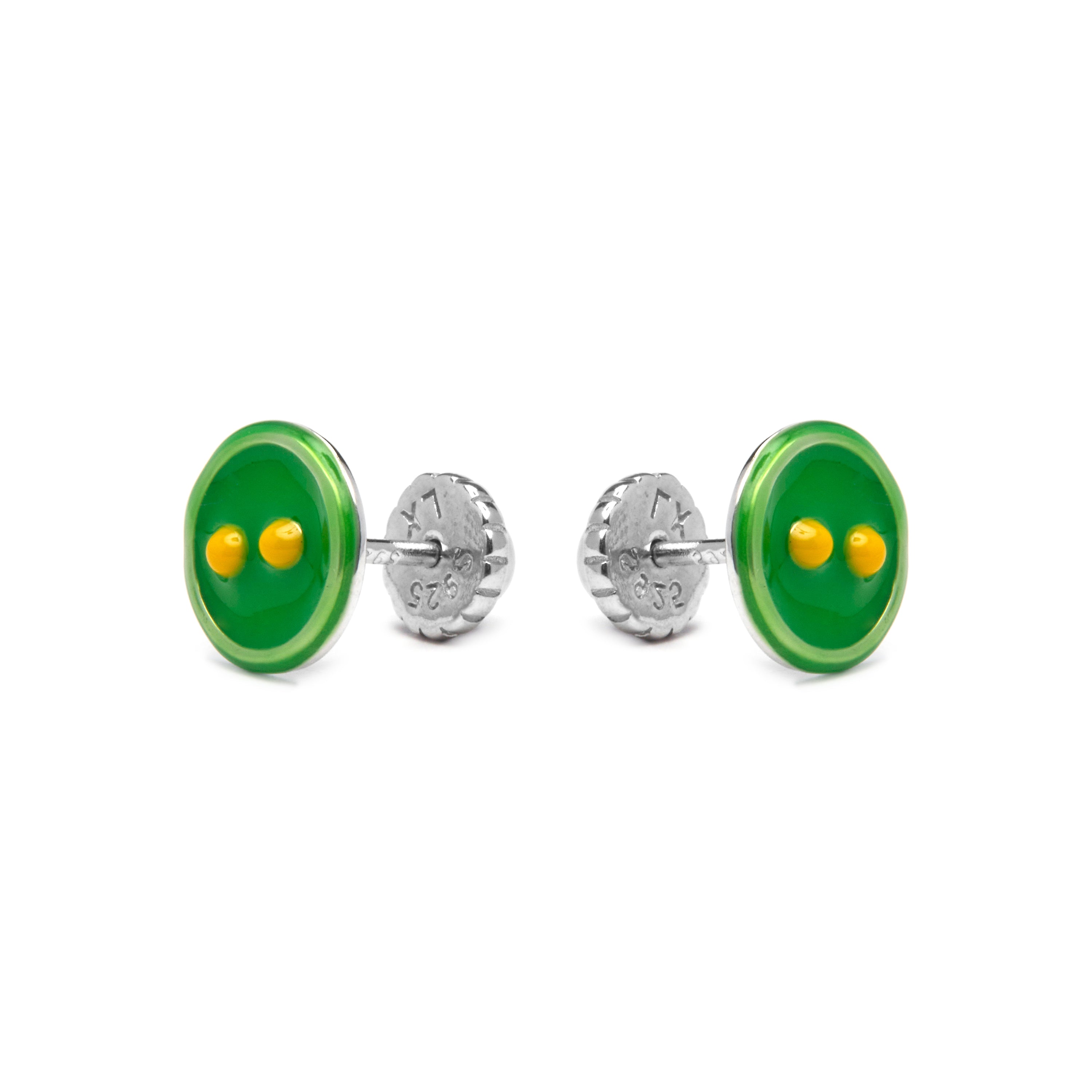 925 Sterling Silver Earrings finished in rhodium - Lyros