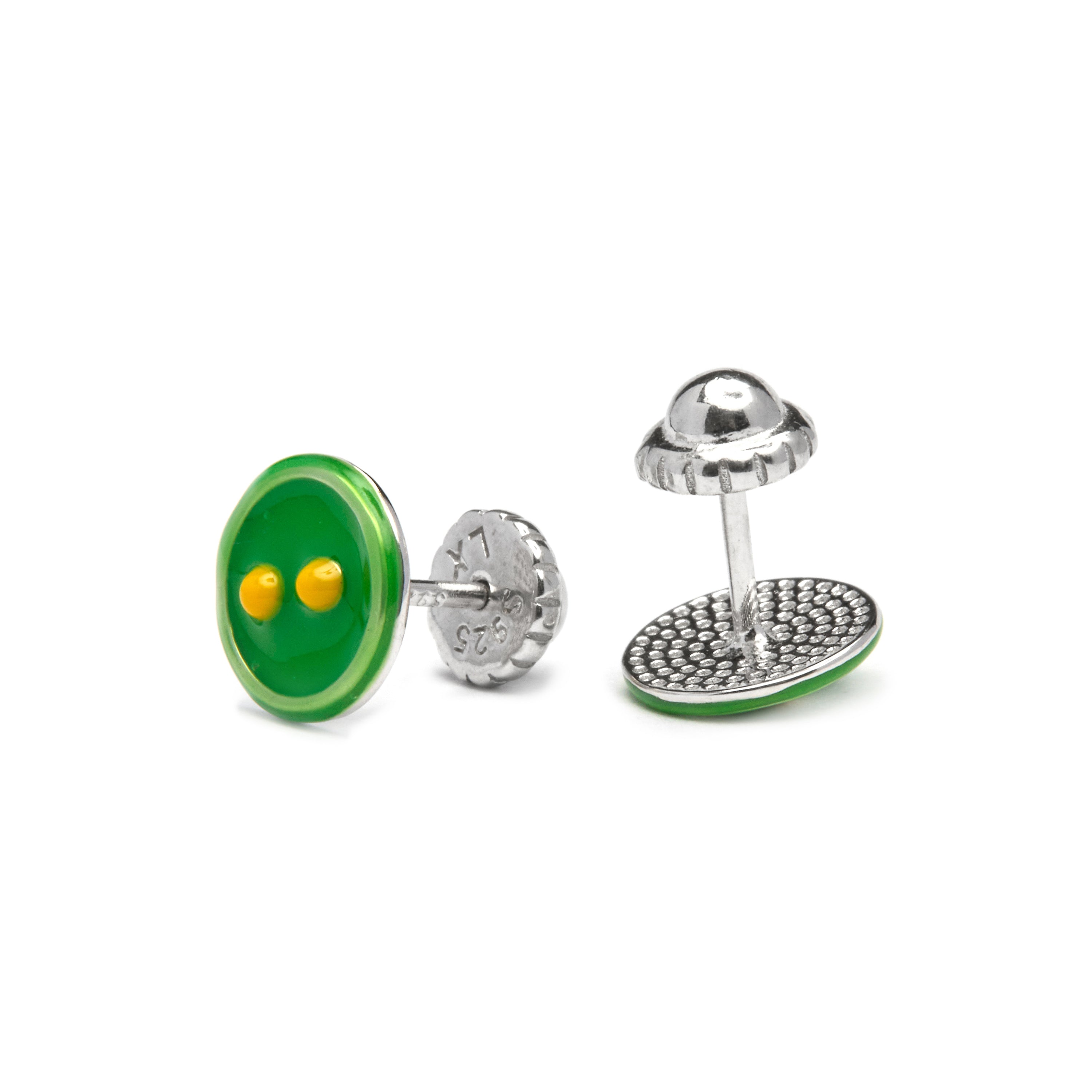 925 Sterling Silver Earrings finished in rhodium - Lyros