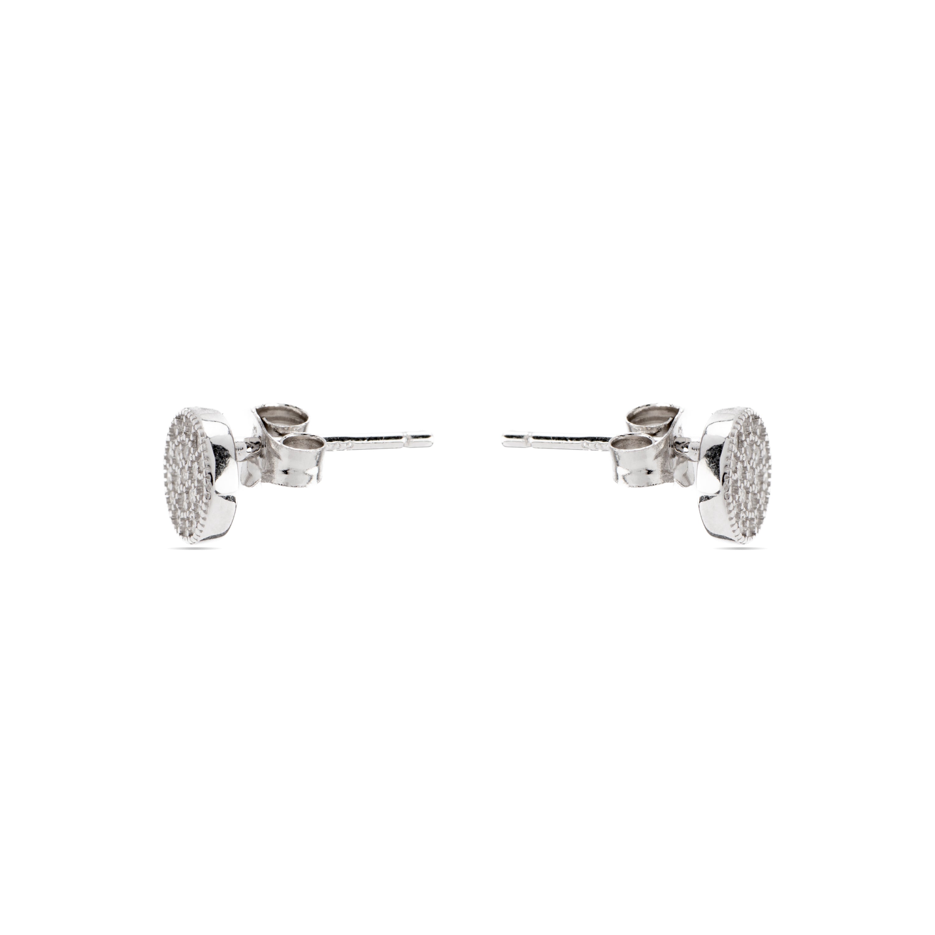 Orecchini in Argento Sterling 925 con Zirconia Brillante finiti in rodio - Zasa
