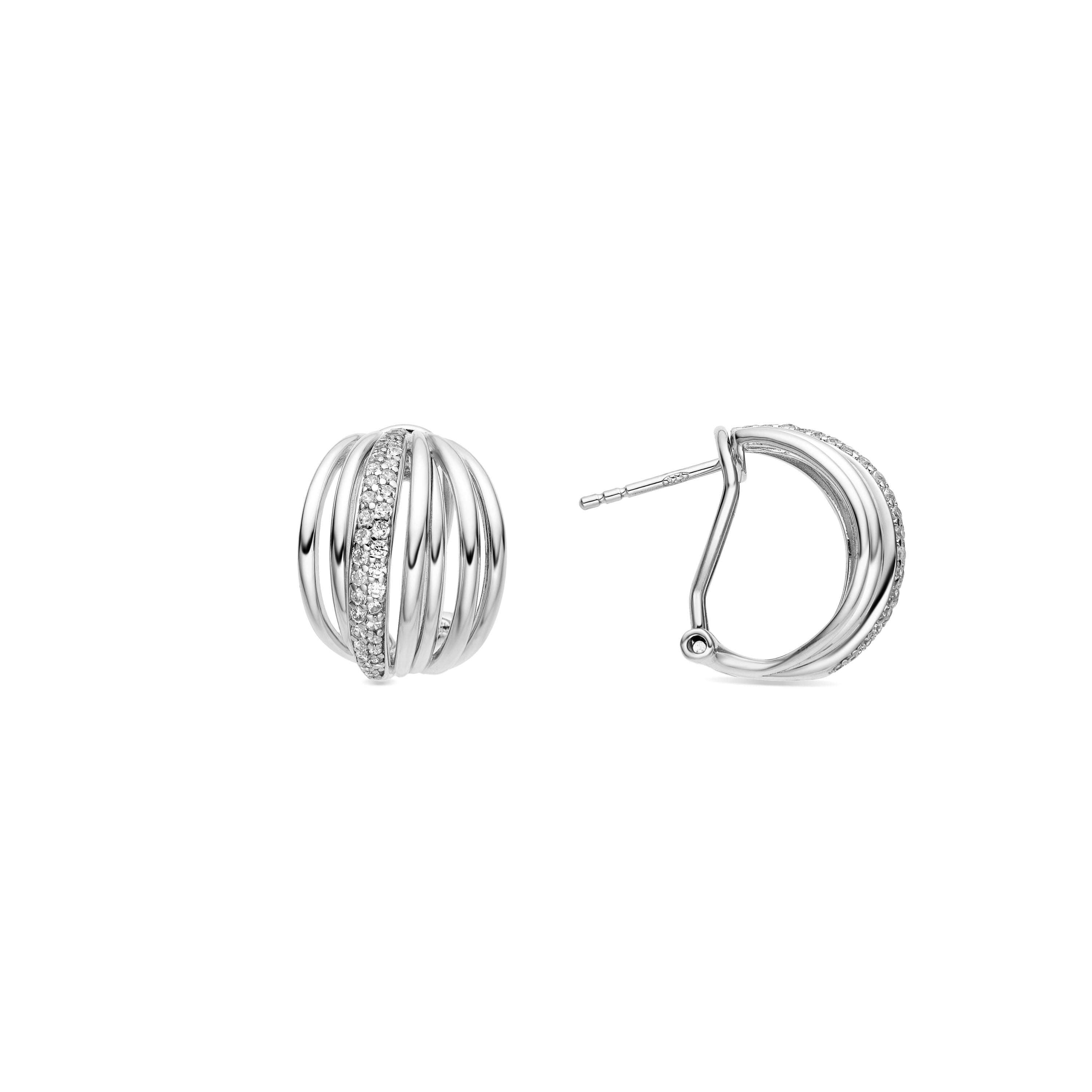 Orecchini in Argento Sterling 925 e Zirconia Cubica con finitura in rodio - Aslor