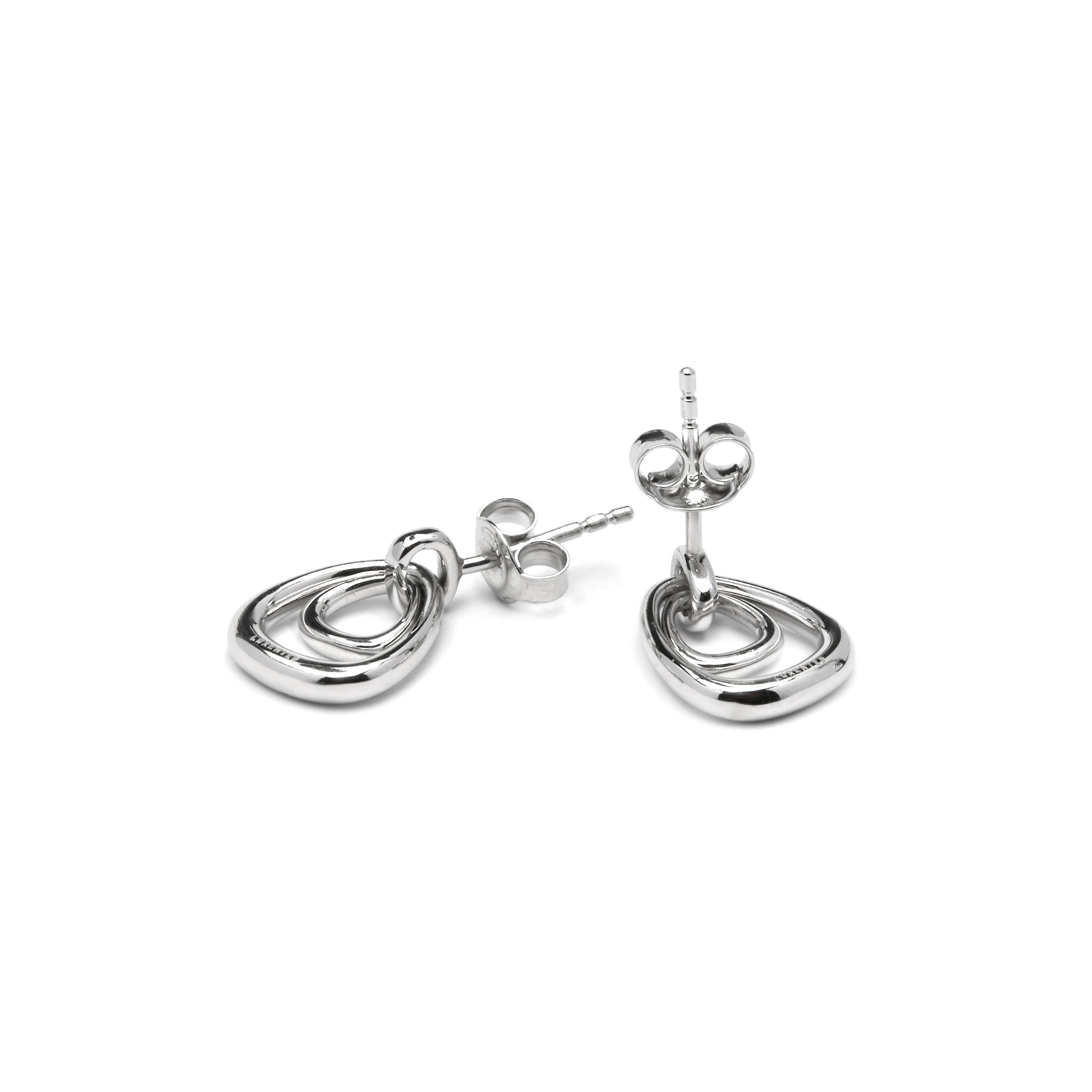 925 Silver Rhodium Finished Earrings - Almiol
