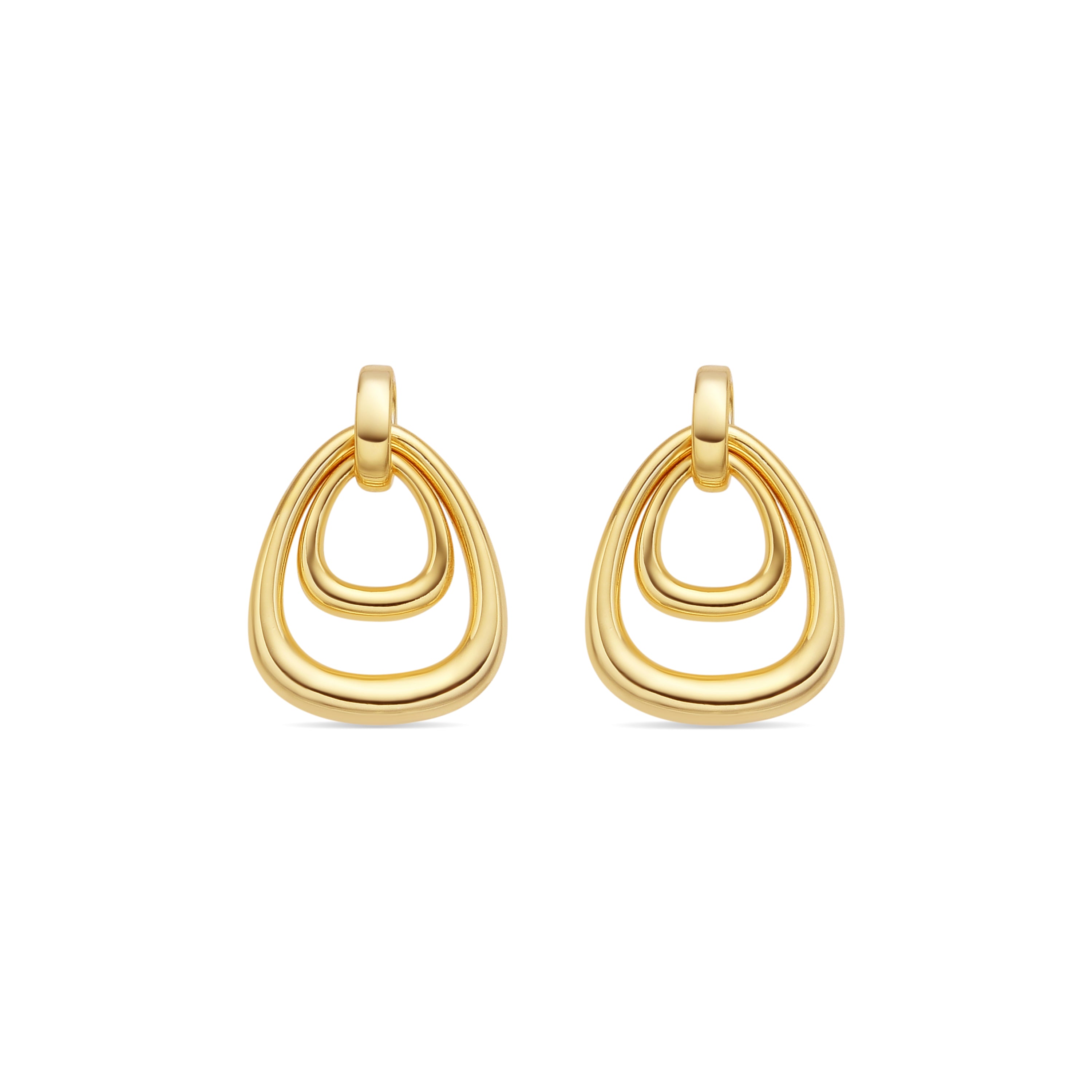 Pendientes de Plata de Ley 925 acabado oro amarillo de 18k - Almiol