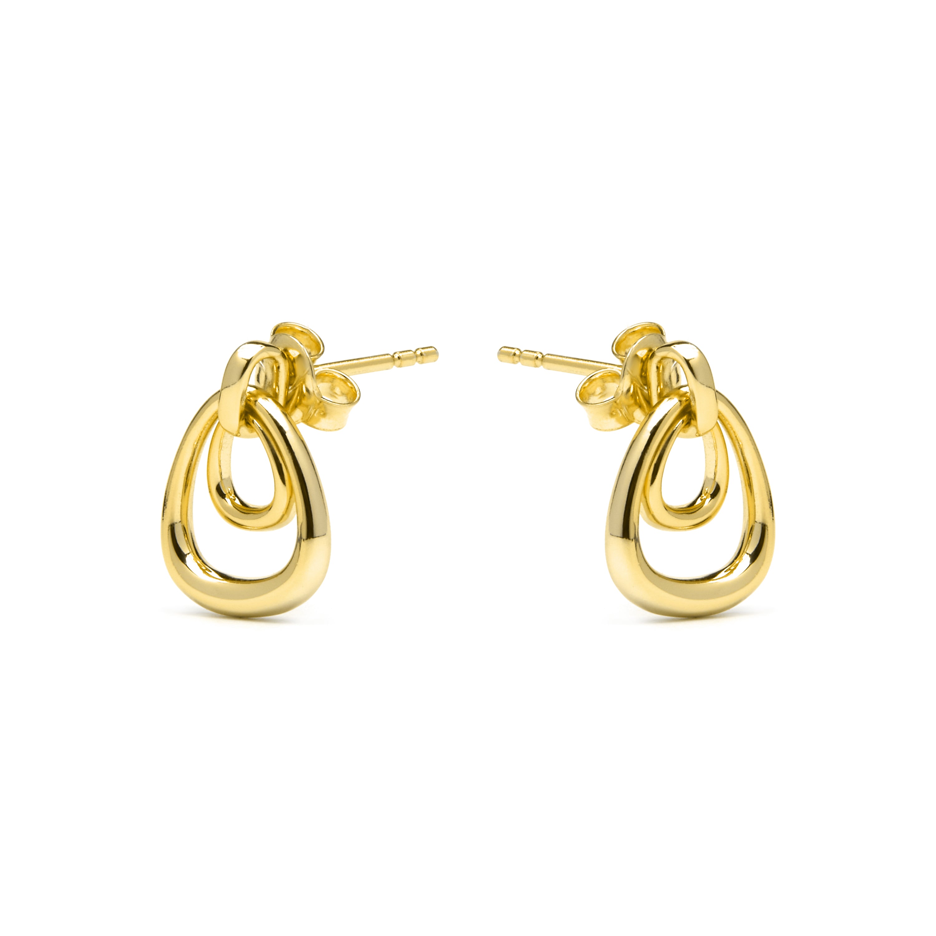 Pendientes de Plata de Ley 925 acabado oro amarillo de 18k - Almiol