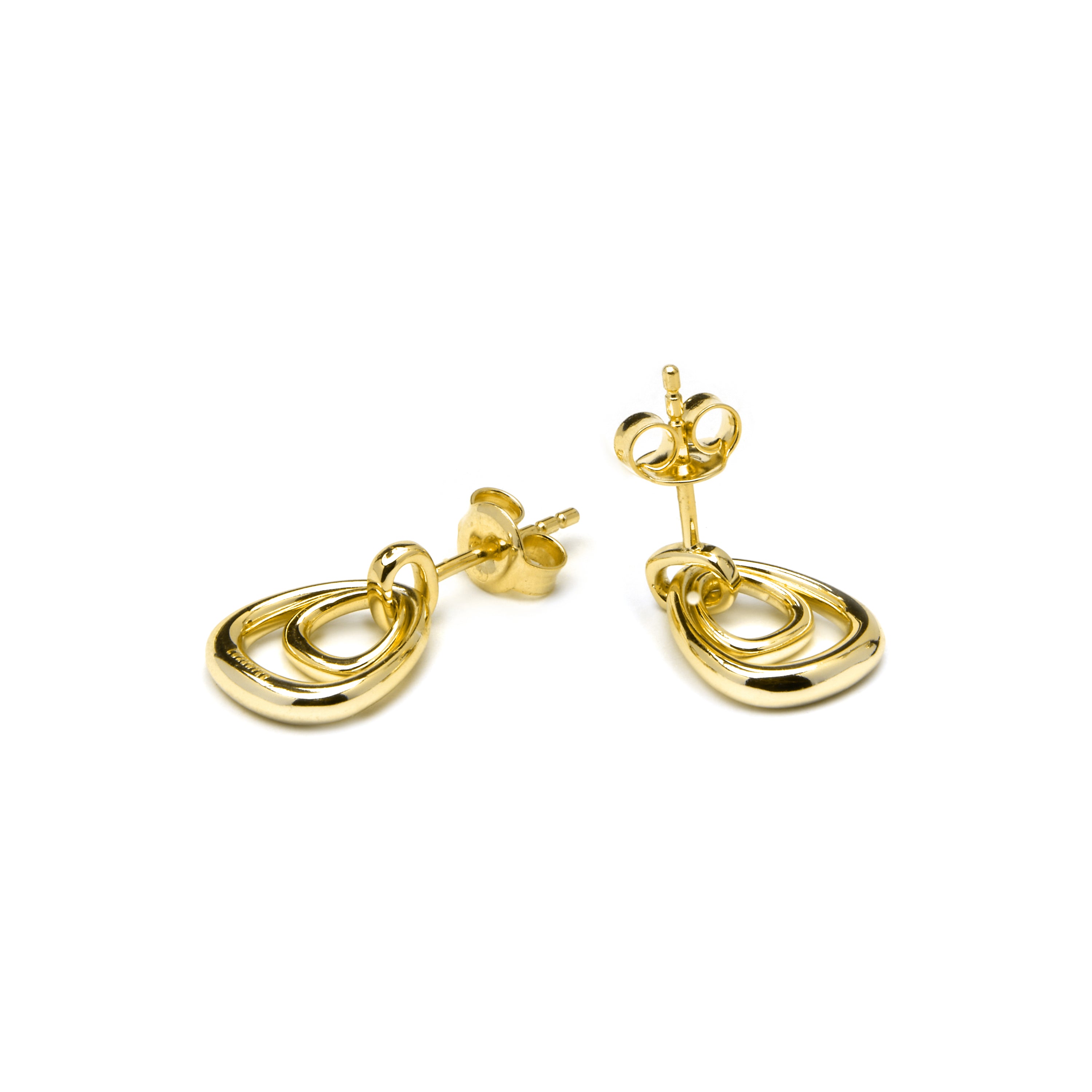 Pendientes de Plata de Ley 925 acabado oro amarillo de 18k - Almiol