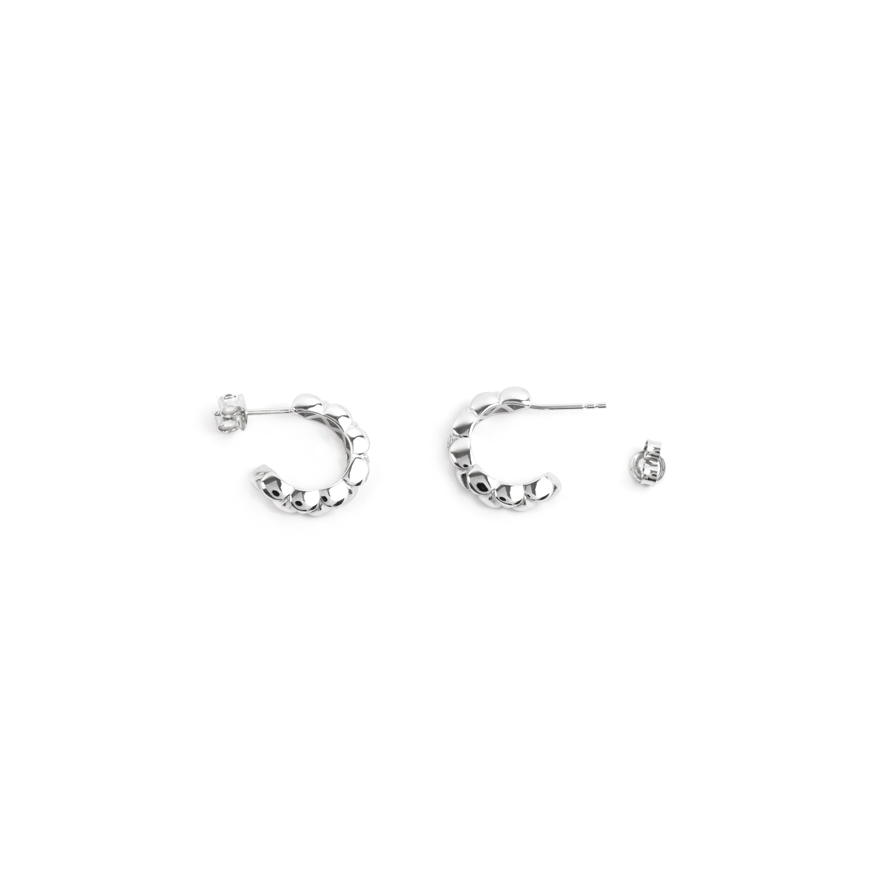 Ohrringe aus 925er Sterlingsilber und glänzenden Zirkonia mit Rhodium-Finish - Imwa