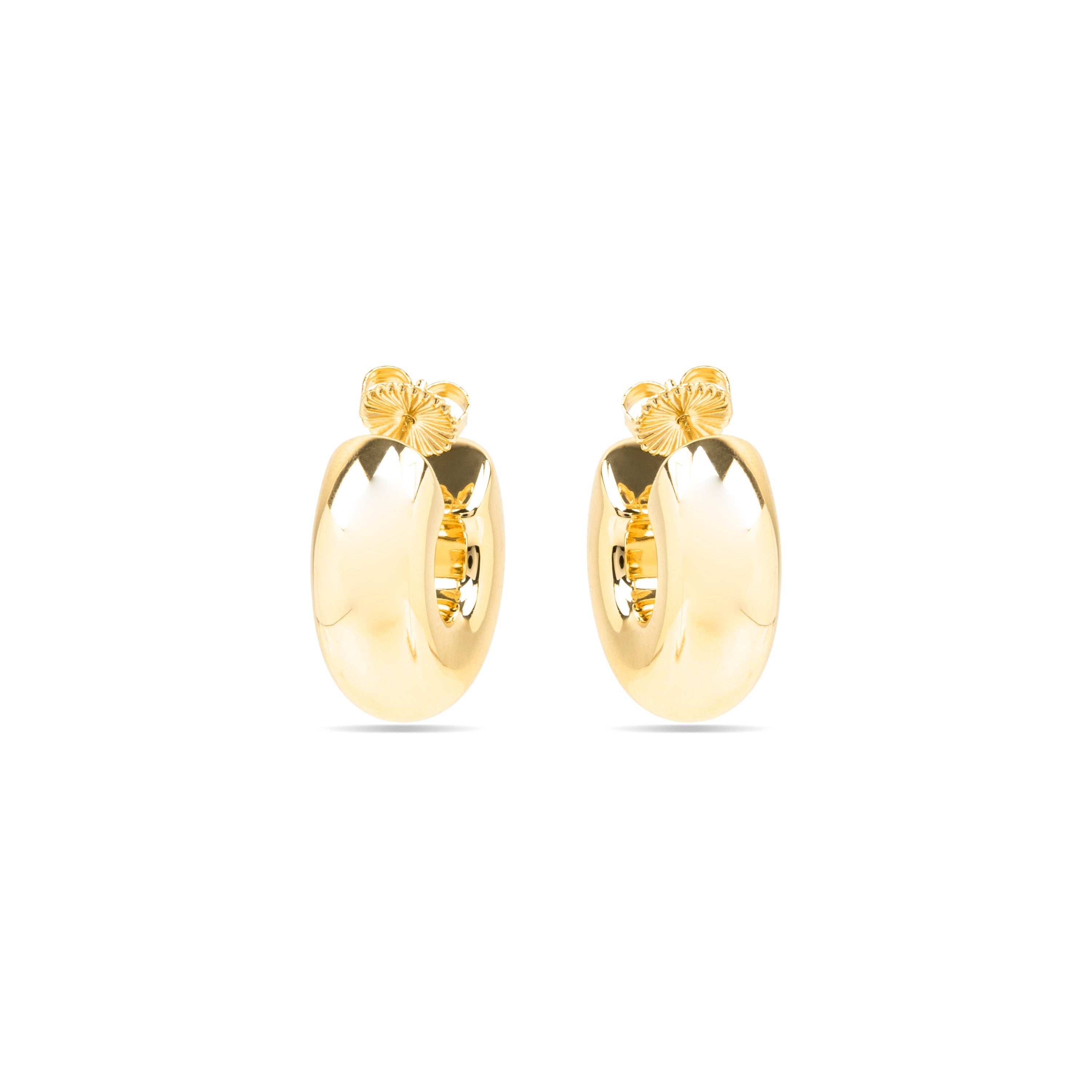 Boucles d'oreilles en argent sterling 925 avec finition en or jaune 18k - Fike