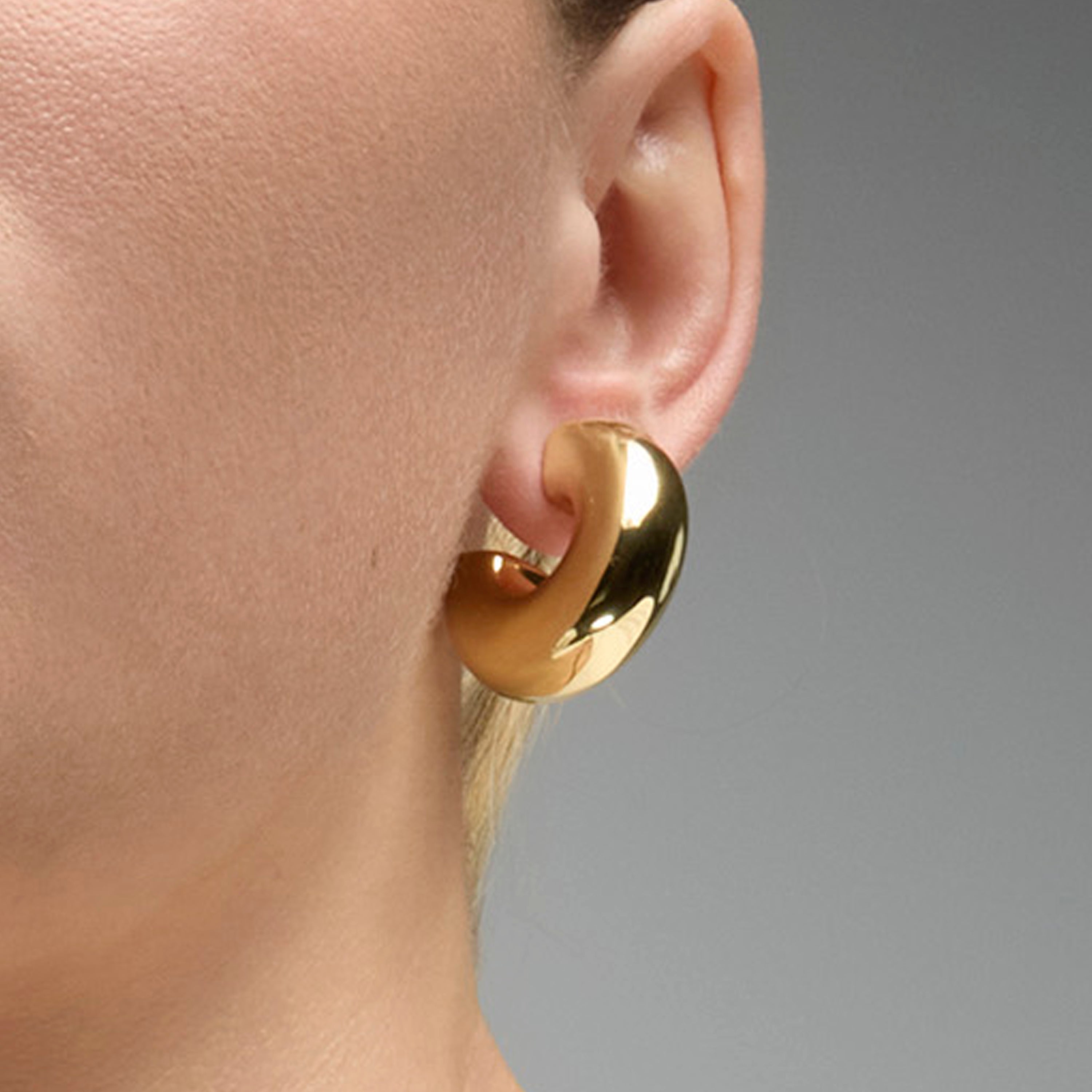 Boucles d'oreilles en argent sterling 925 avec finition en or jaune 18k - Fike