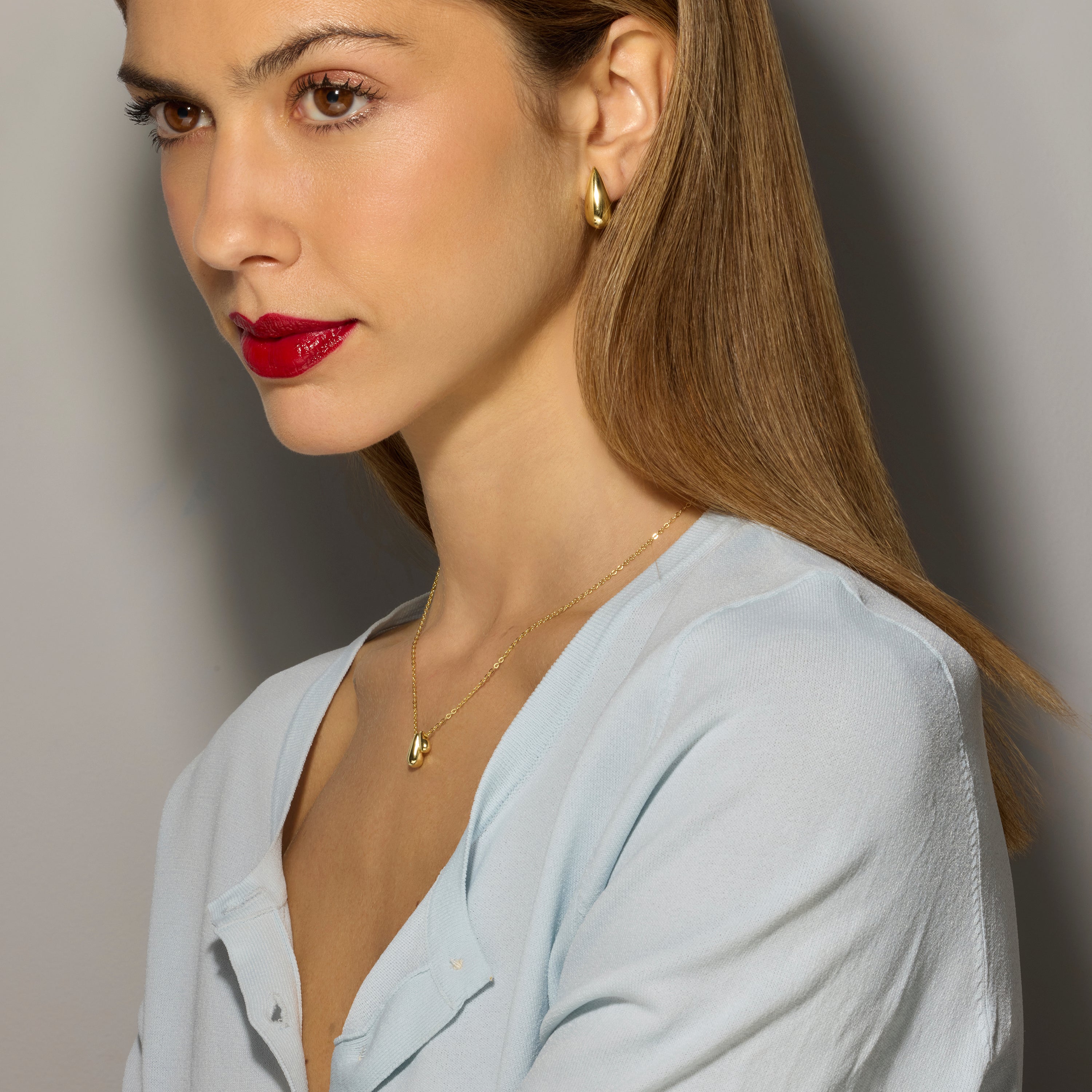 925 Sterling Silver Earrings with 18k Yellow Gold Finish - Goazar