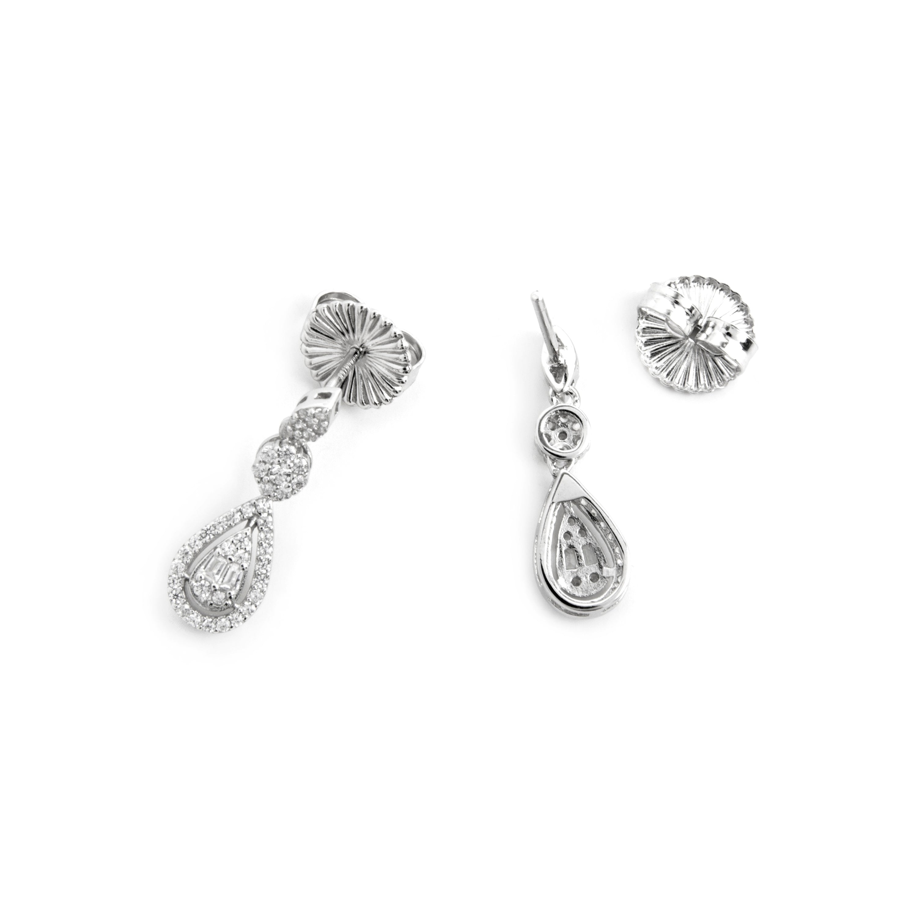 Orecchini in Argento Sterling 925 e Zirconia Cubica con finitura in rodio - Balou
