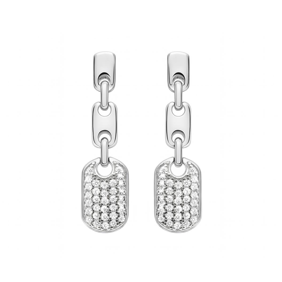 Pendientes de Plata de Ley 925 y Circonita Brillante acabado en rodio - Loley