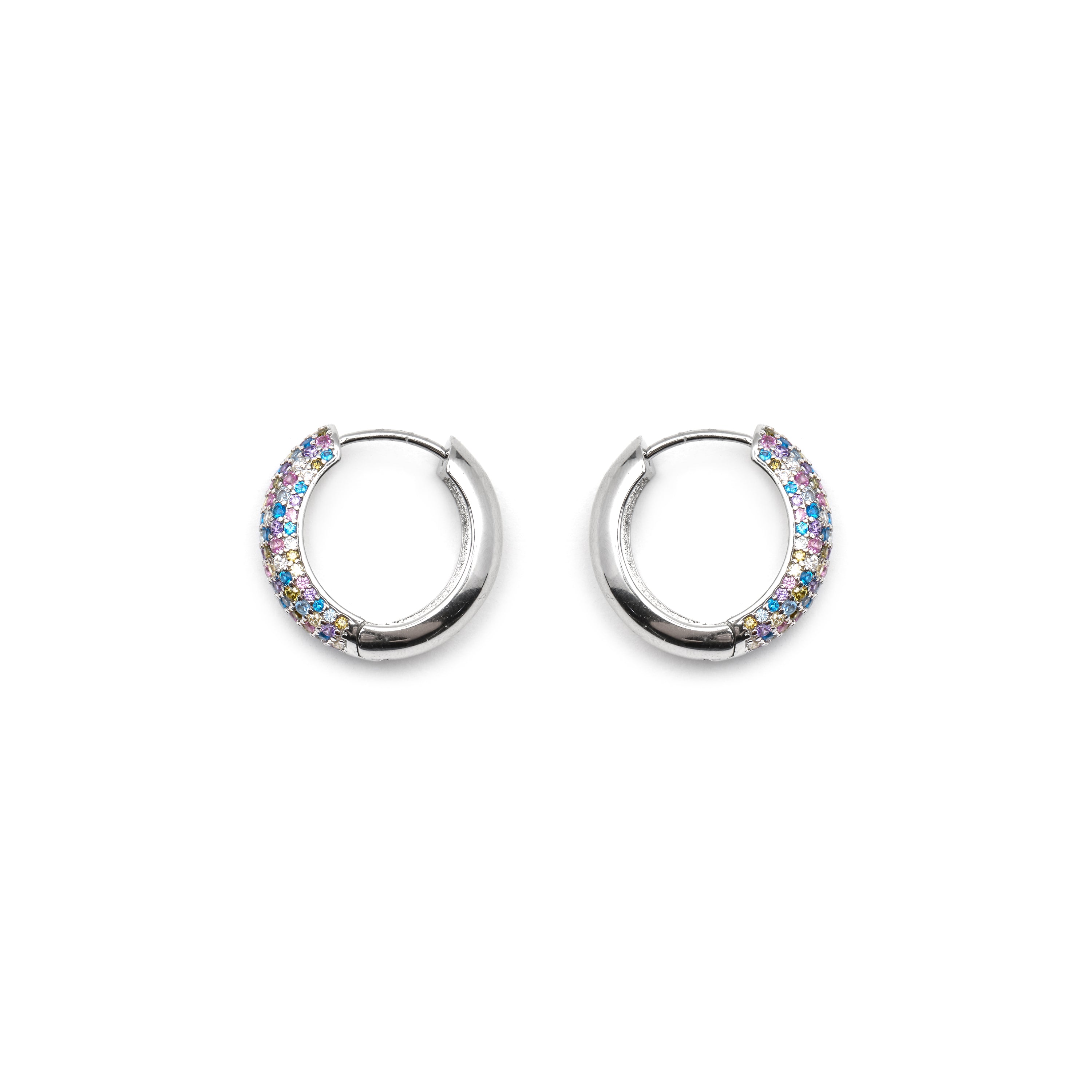 Brincos de Prata de Lei 925 e Zircónia Multicolor com acabamento em ródio - Isle
