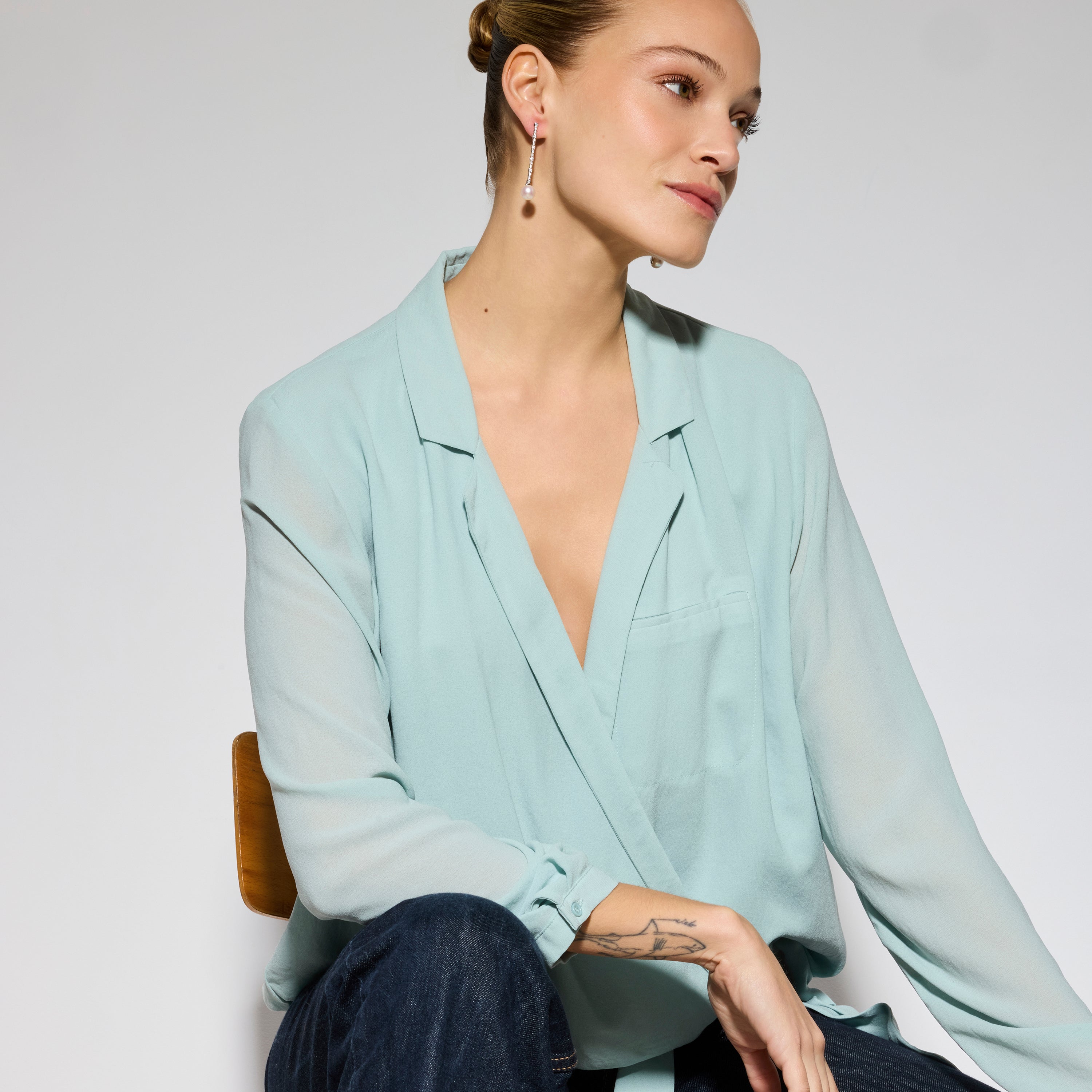 Pendientes de Plata de Ley 925 y Perla Blanca acabado rodio - Laxna