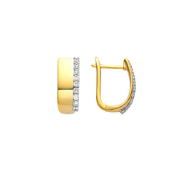 Pendientes de Plata de Ley 925 y Circonita Brillante acabado oro amarillo de 18k - Tezel