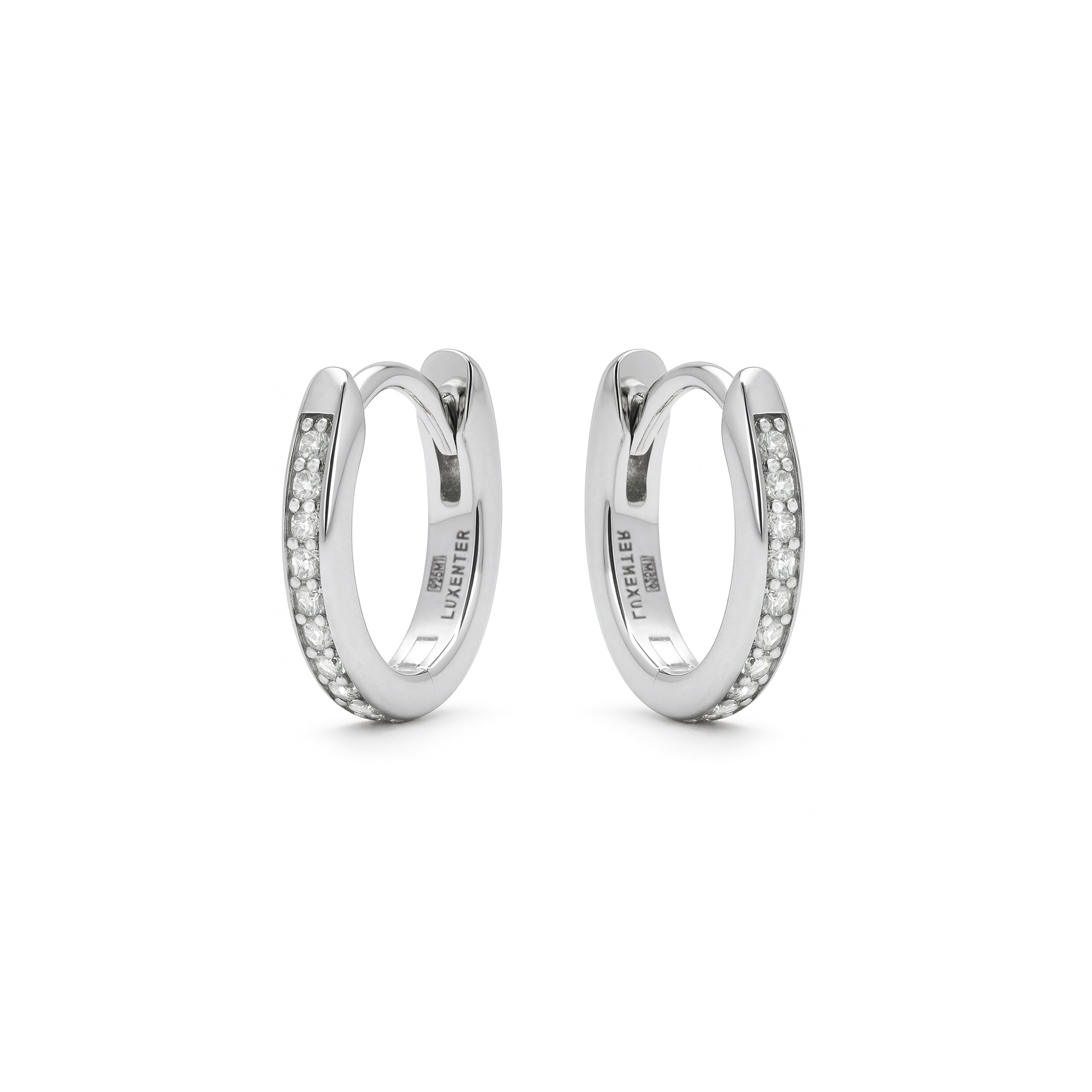 Orecchini in Argento Sterling 925 e Zirconia Brillante con finitura in rodio - Fakzer
