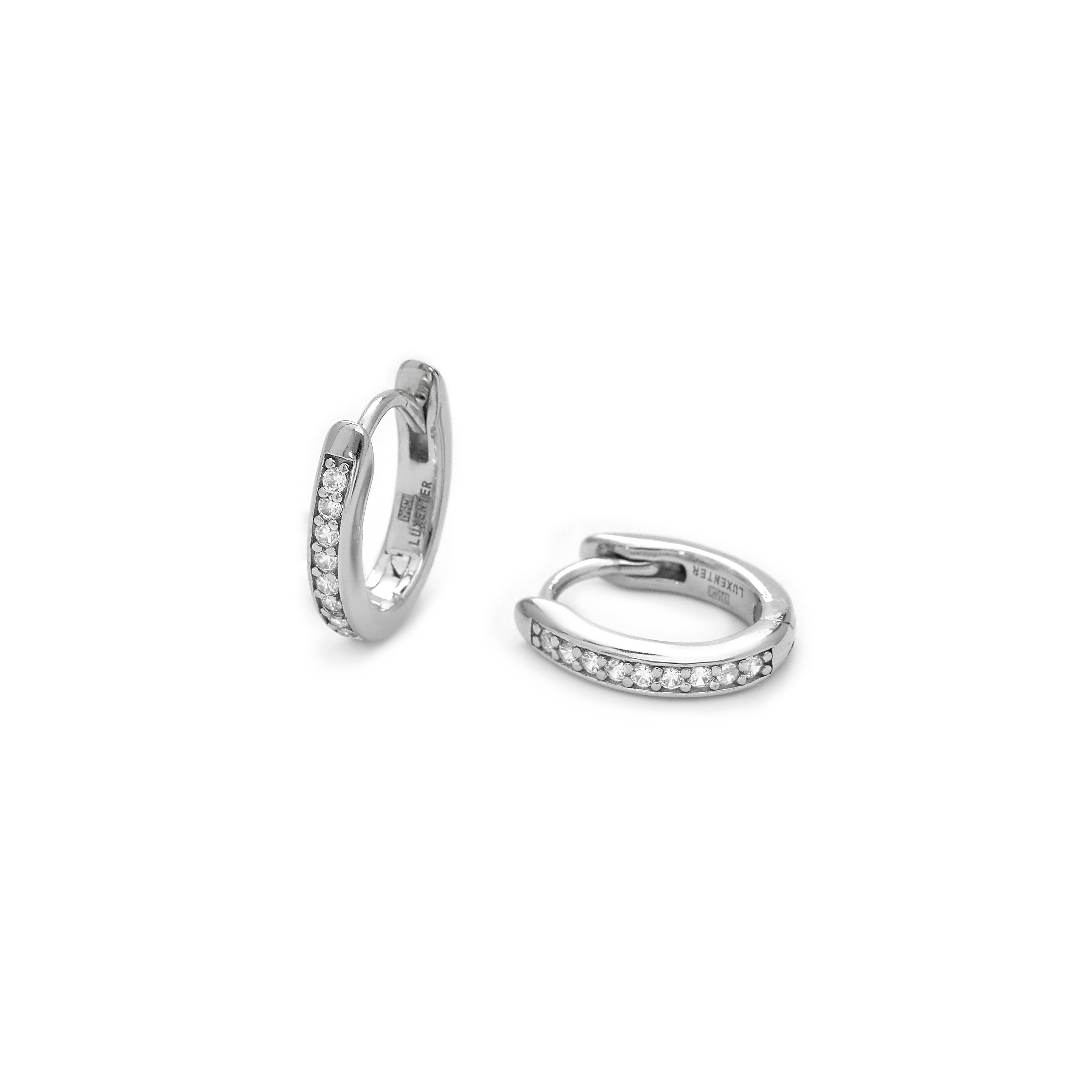 Orecchini in Argento Sterling 925 e Zirconia Brillante con finitura in rodio - Fakzer