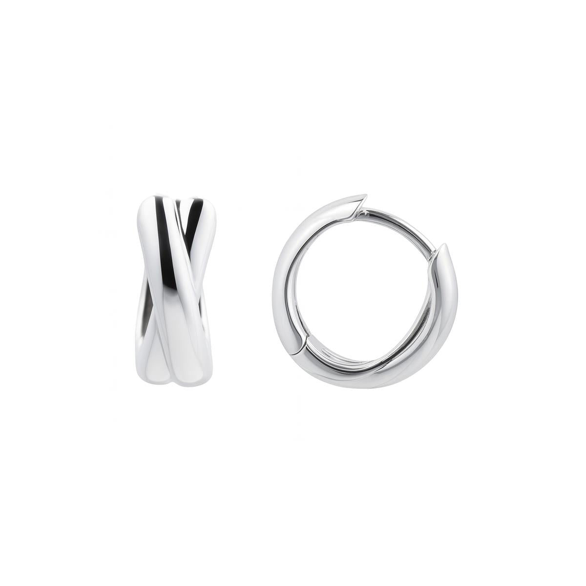 Pendientes acabado en rodio - Rudi