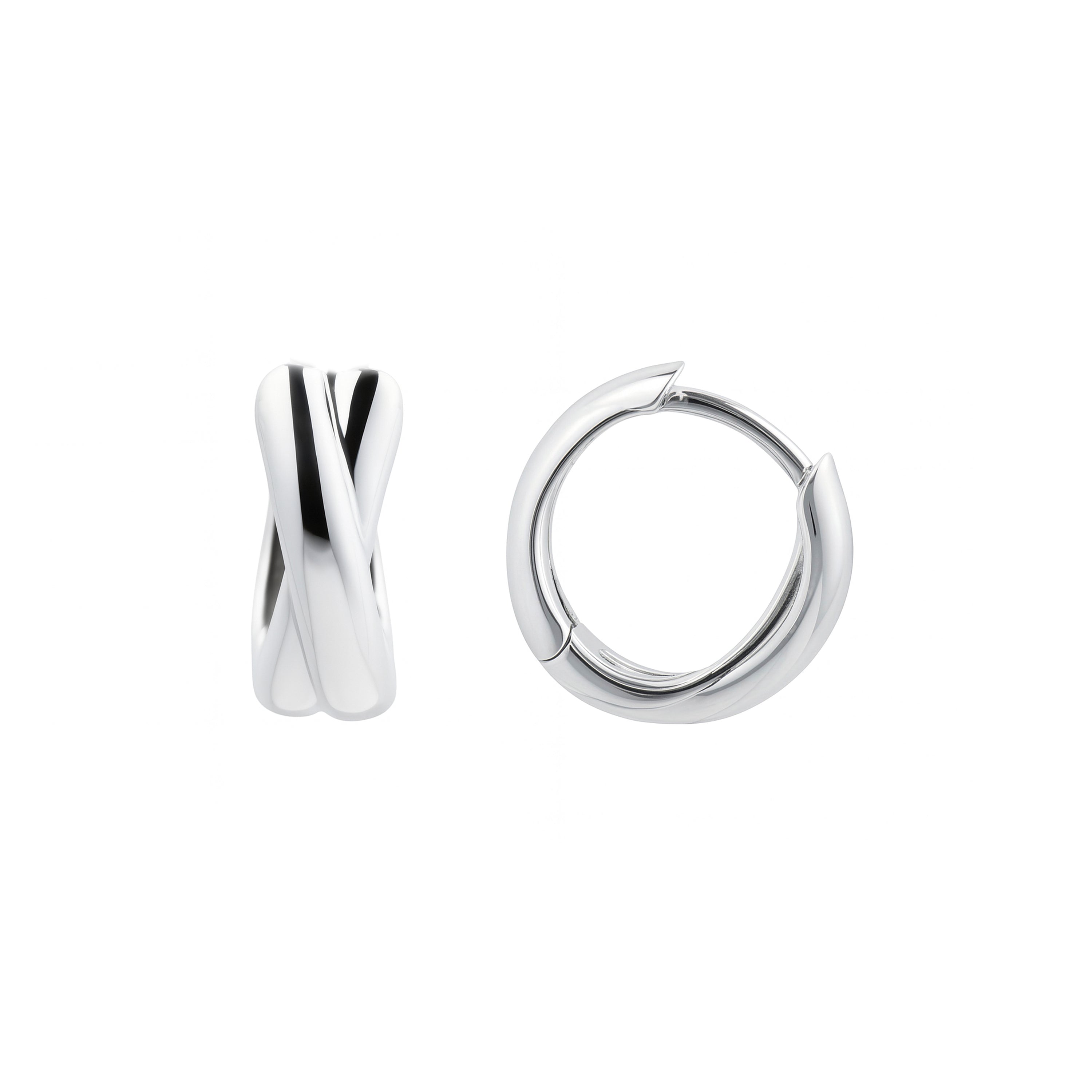 Rhodium finish earrings - Rudi