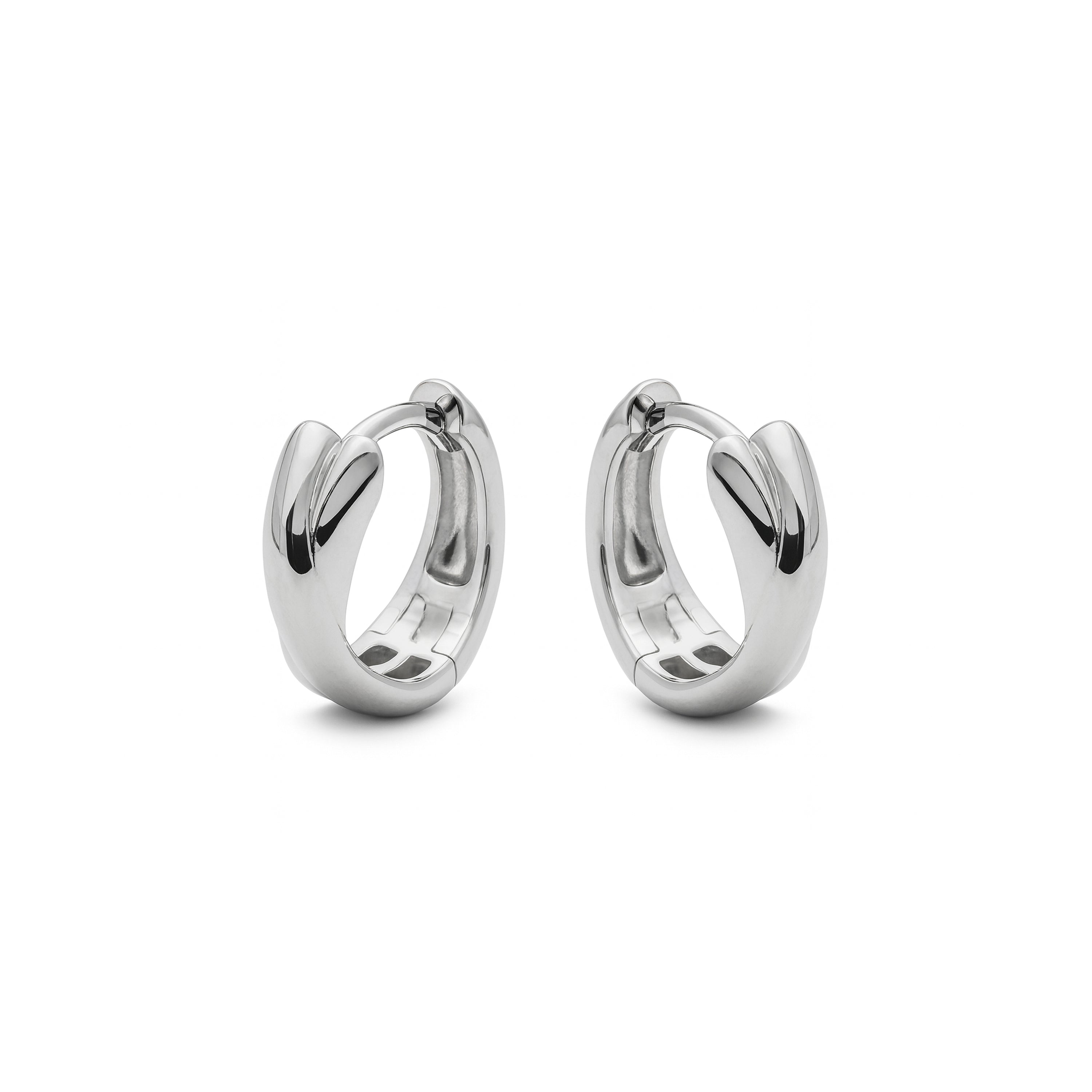 Rhodium finish earrings - Rudi
