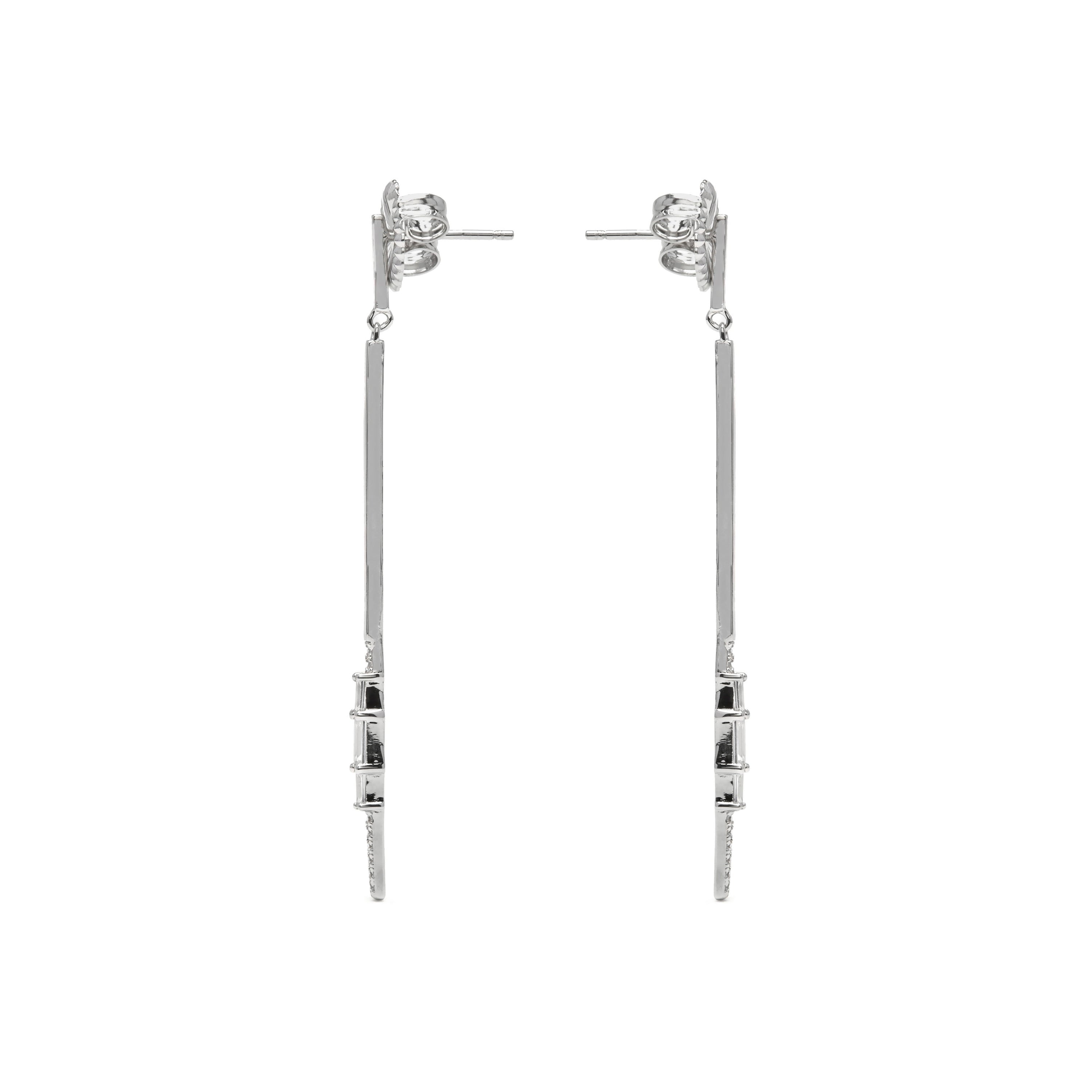 Ohrringe aus 925 Sterlingsilber und funkelndem Zirkonia mit Rhodium-Finish - Puca