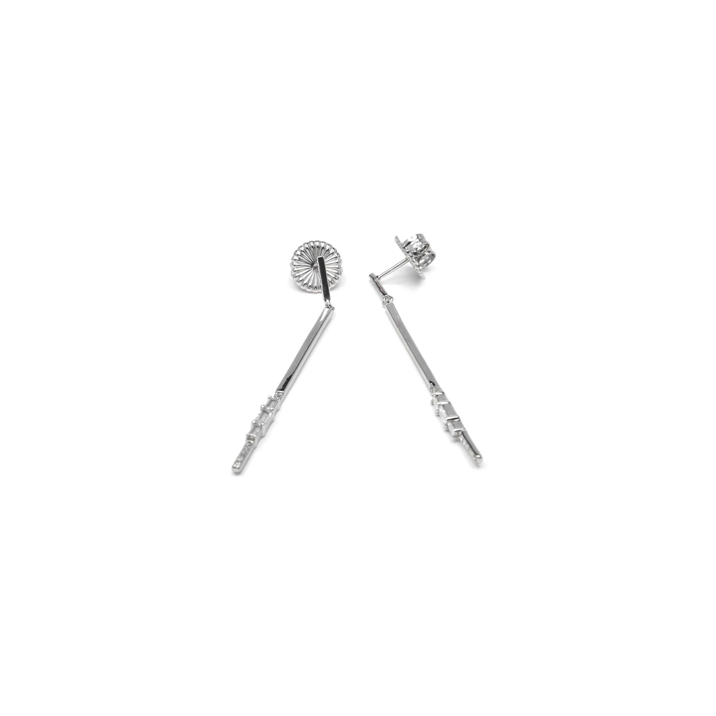 Ohrringe aus 925 Sterlingsilber und funkelndem Zirkonia mit Rhodium-Finish - Puca