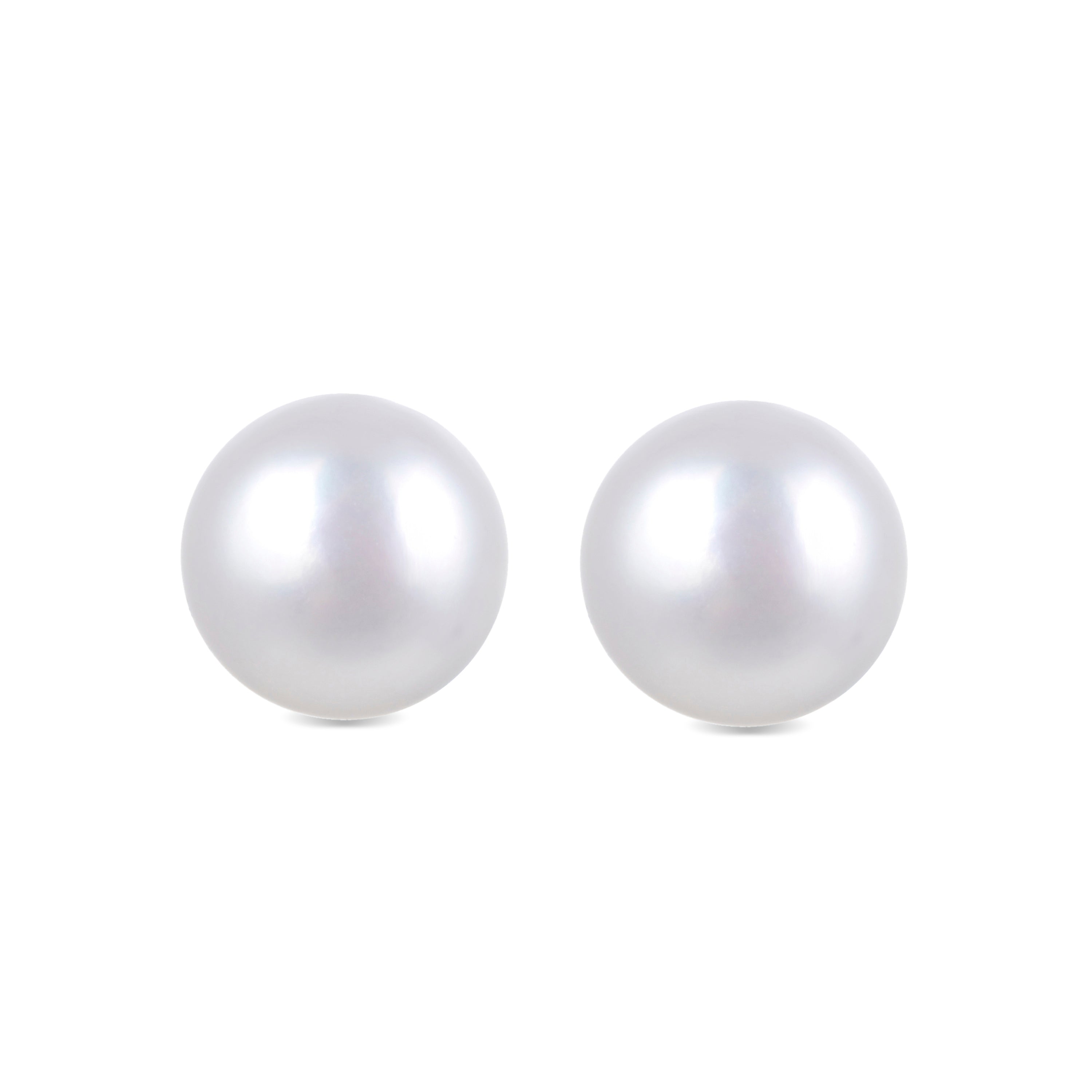 Pendientes de Plata de Ley 925 con Perla Blanca acabados en rodio - Essential