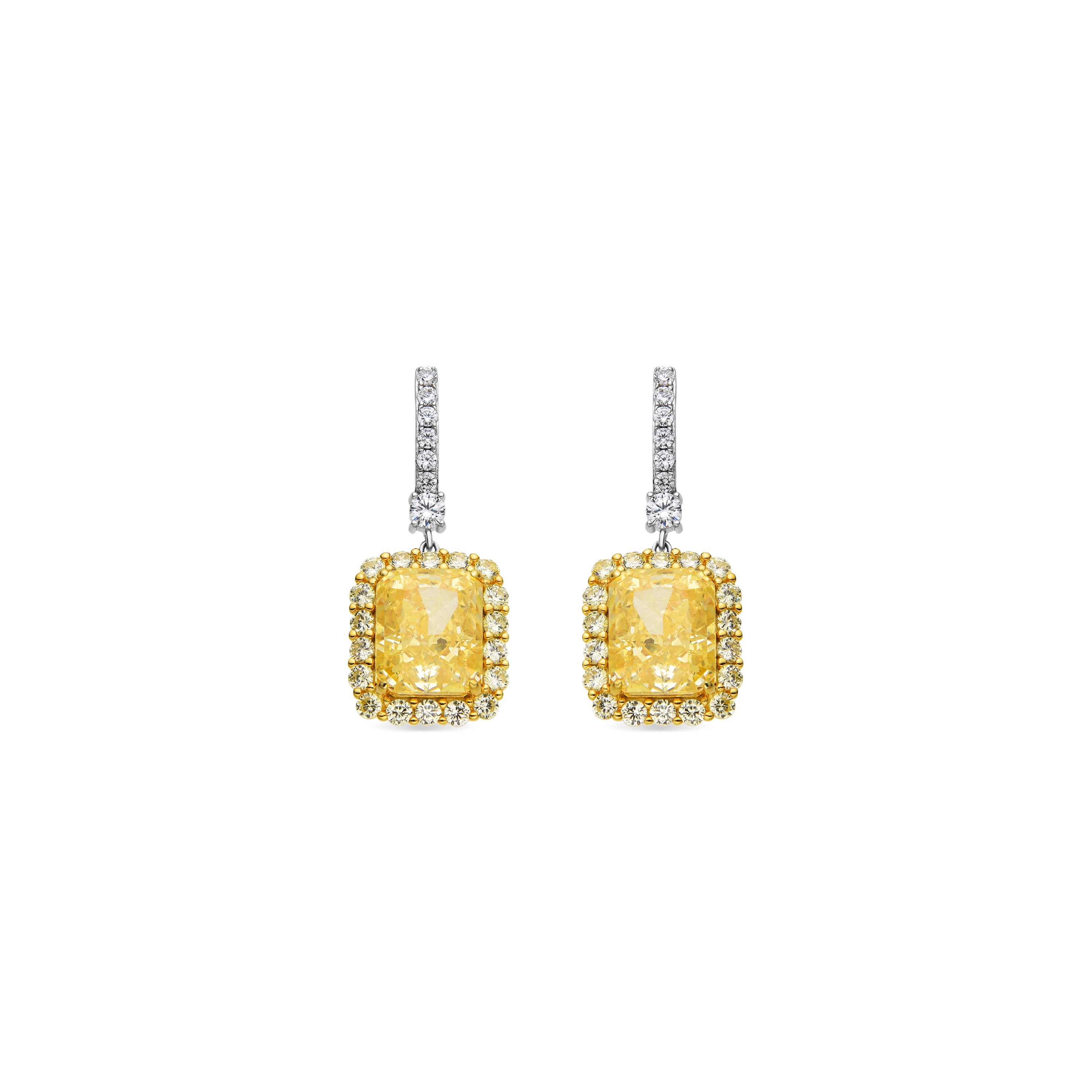Orecchini in Argento Sterling 925 e Padparadscha con finitura in oro giallo 18k - Cabel