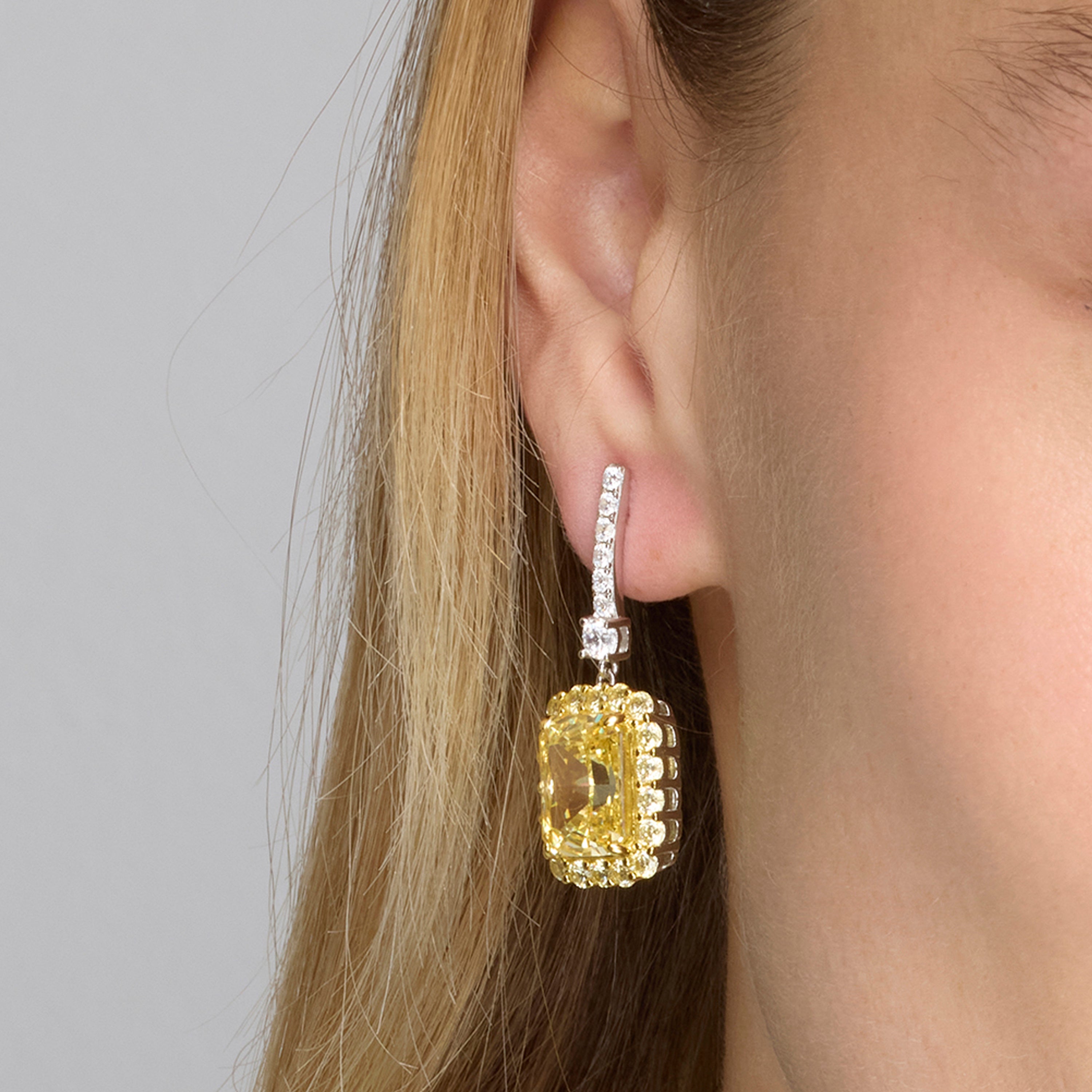 Orecchini in Argento Sterling 925 e Padparadscha con finitura in oro giallo 18k - Cabel