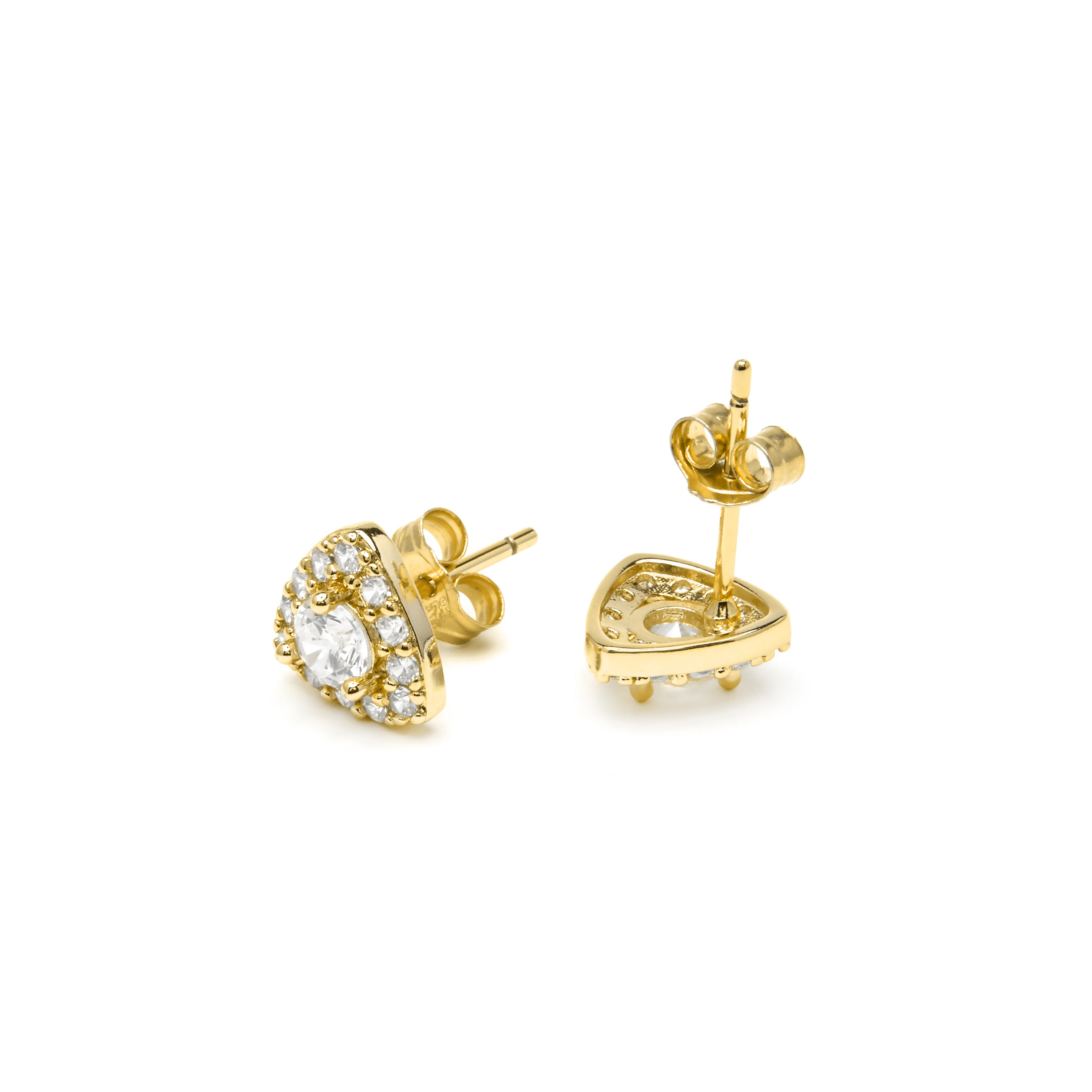 Ohrringe aus 925er Sterlingsilber und funkelndem Zirkonia mit 18k Gelbgold-Finish - Aldra