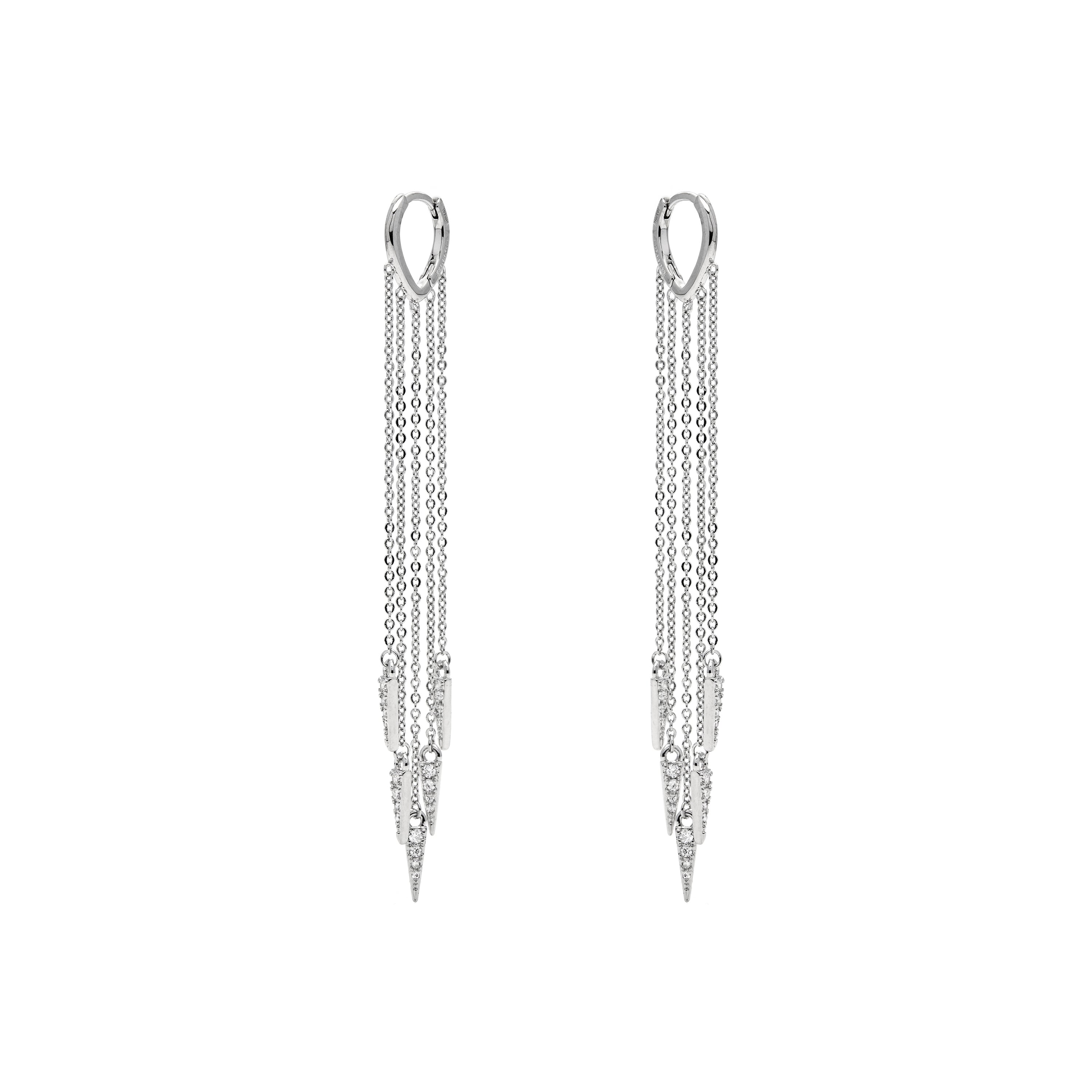 Ohrringe aus 925er Sterlingsilber mit funkelndem Zirkonia und Rhodium-Finish - Ryzal