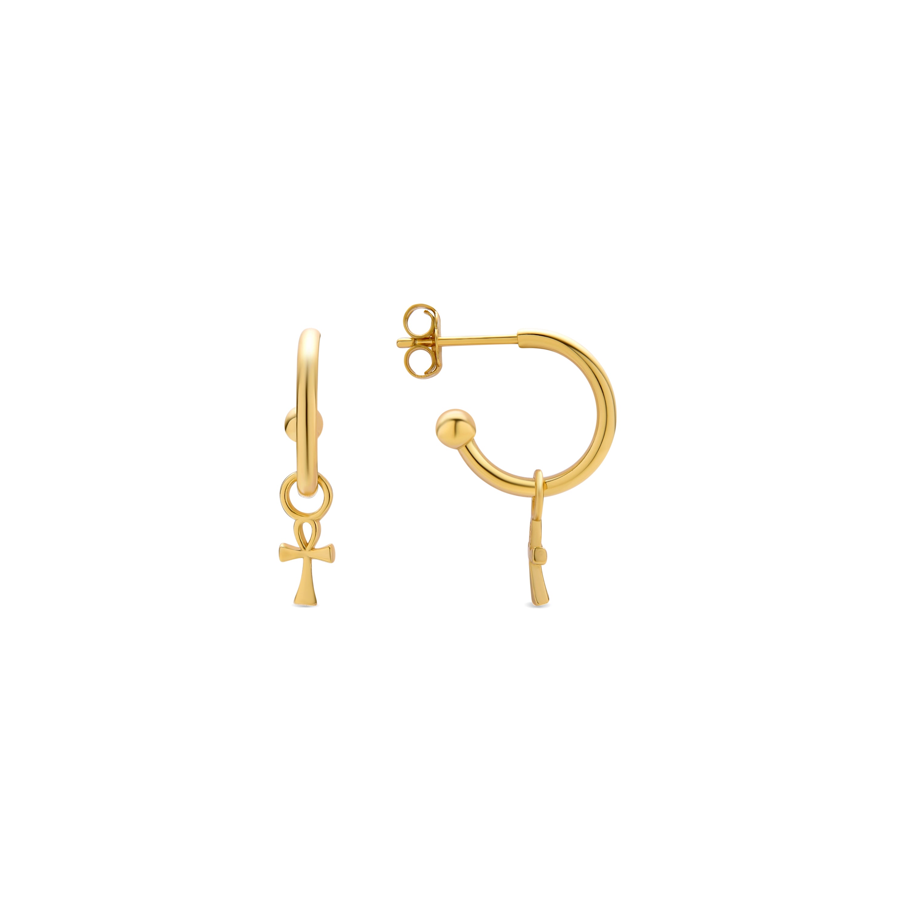 Pendientes de Plata de Ley 925 Acabado  Oro 18K - Kalau