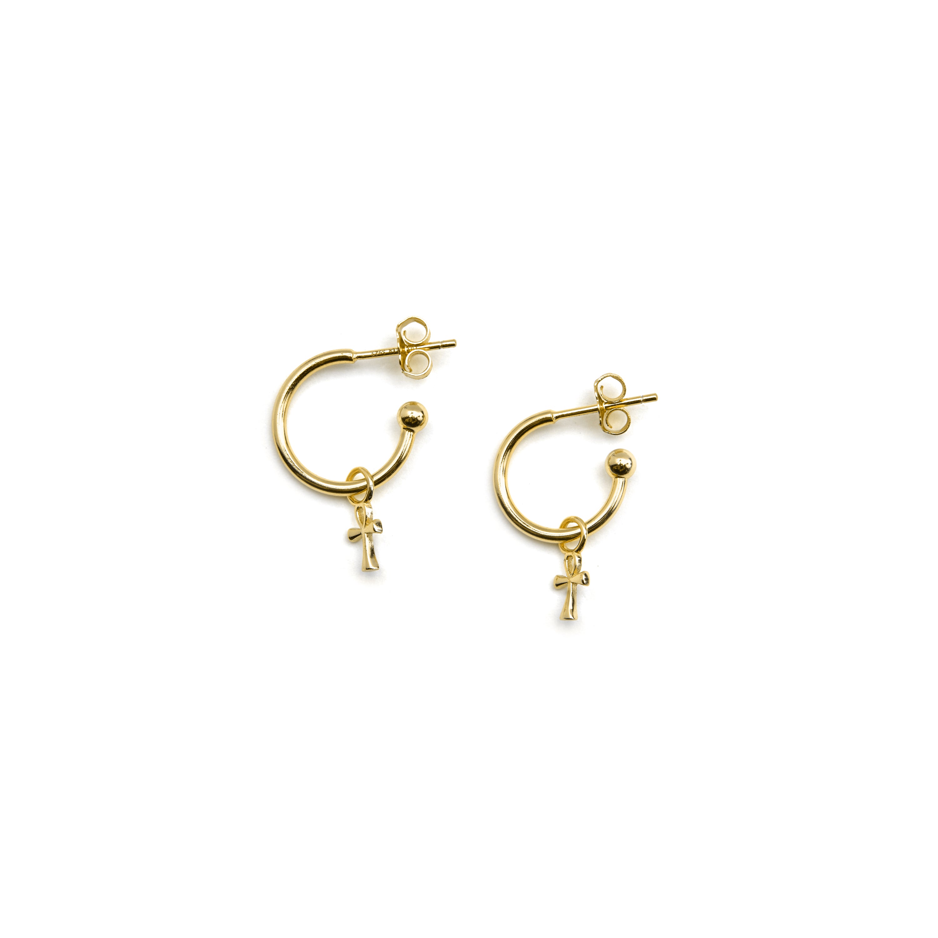 Pendientes de Plata de Ley 925 Acabado  Oro 18K - Kalau