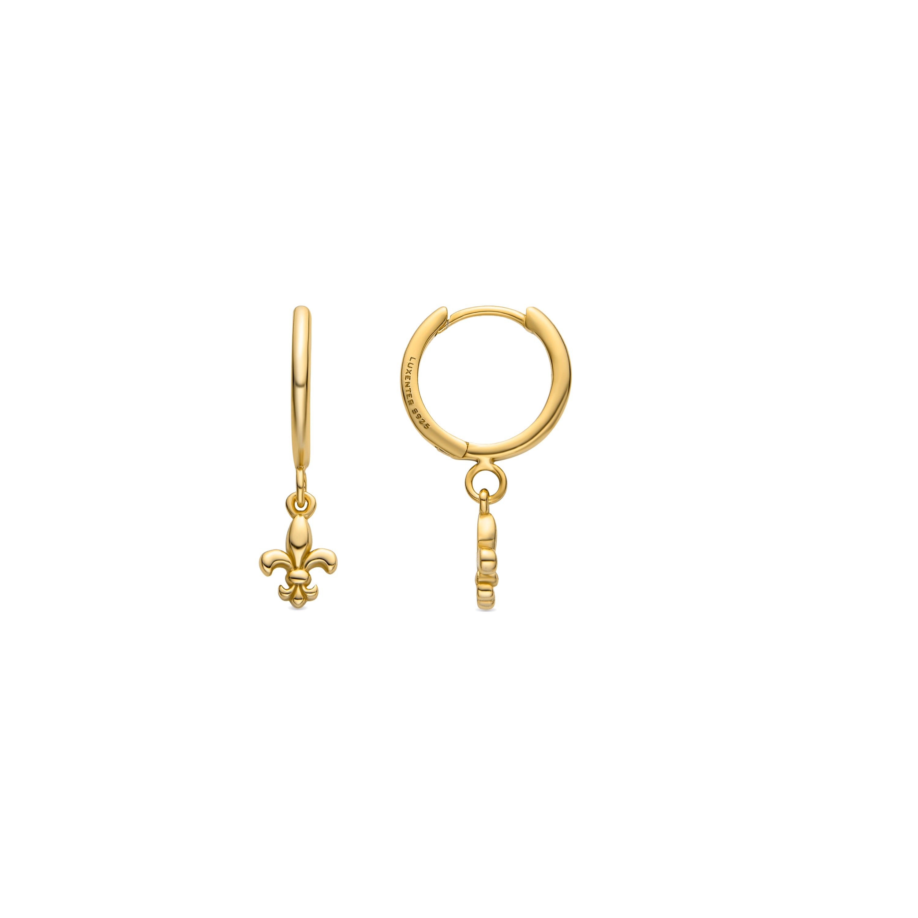 Brincos de Prata de Lei 925 com Acabamento em Ouro de 18K - Atlo