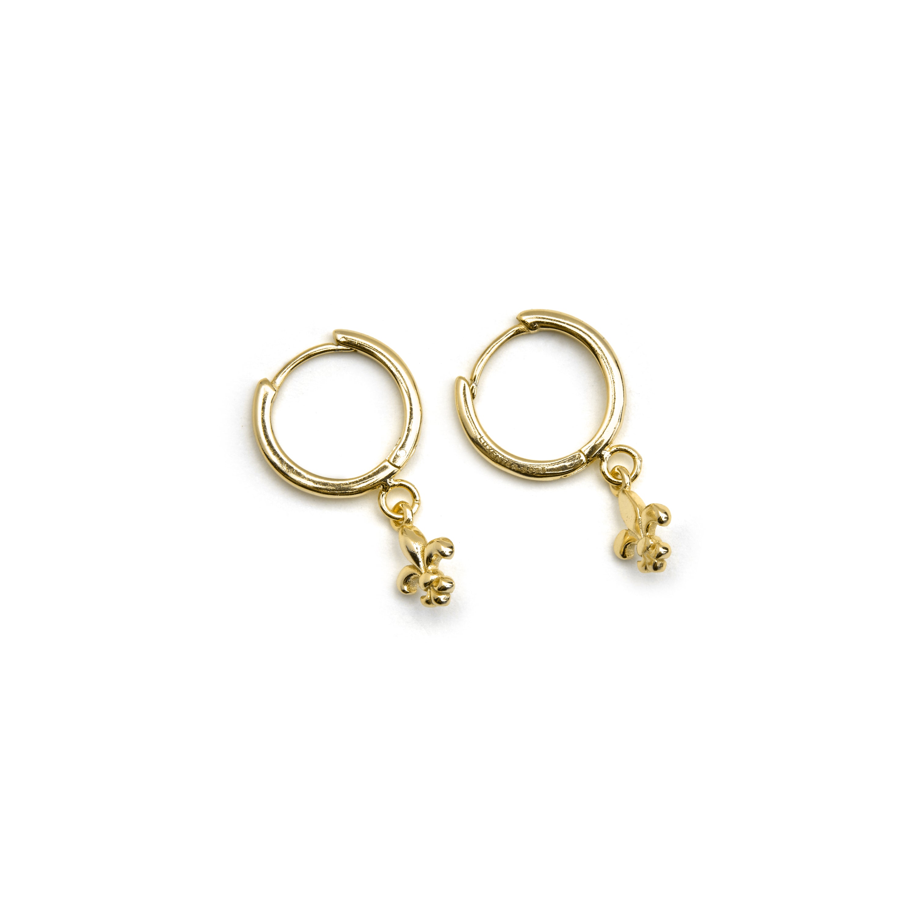 Brincos de Prata de Lei 925 com Acabamento em Ouro de 18K - Atlo