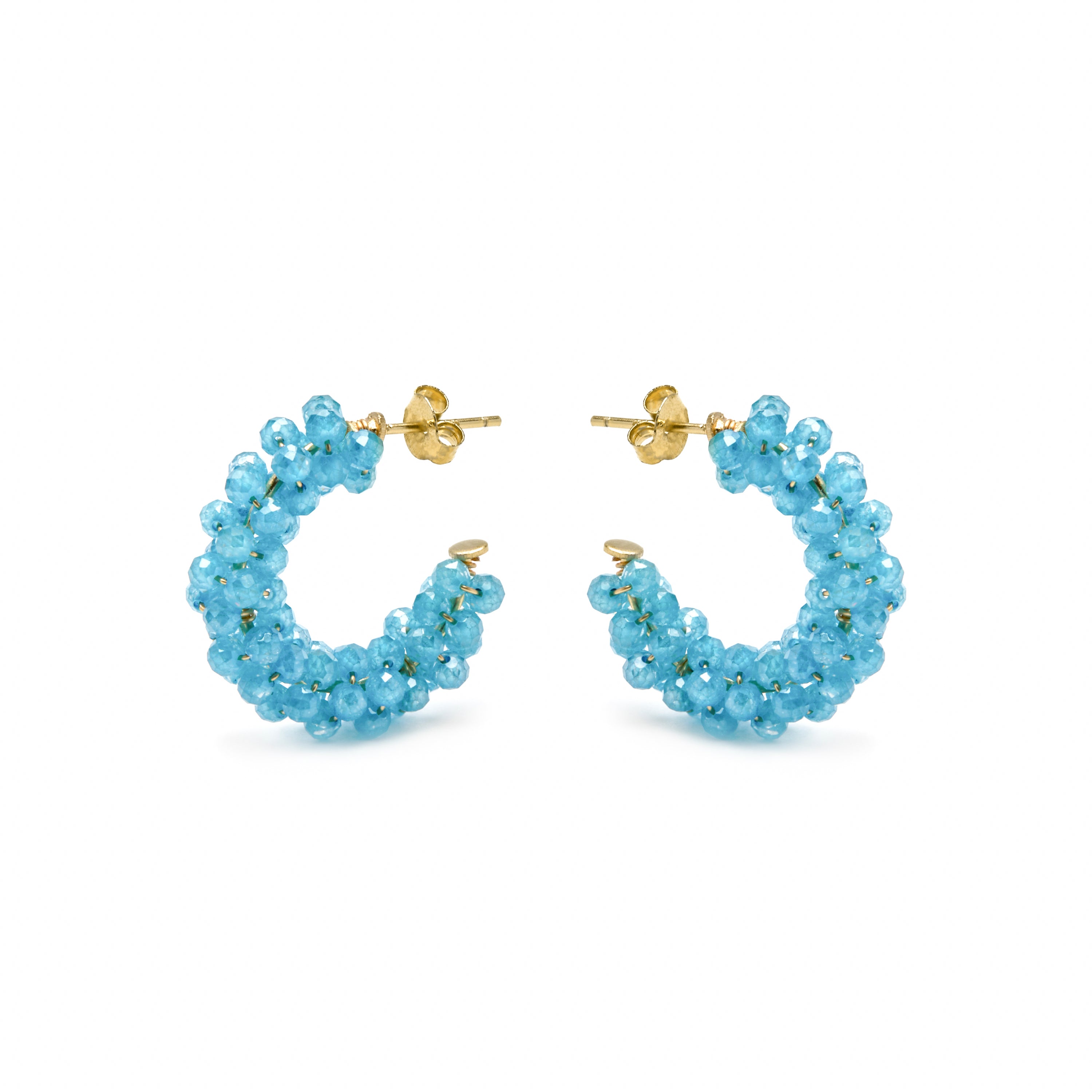 Orecchini in Argento Sterling 925 e Zirconia Acquamarina finitura rodio - Silka