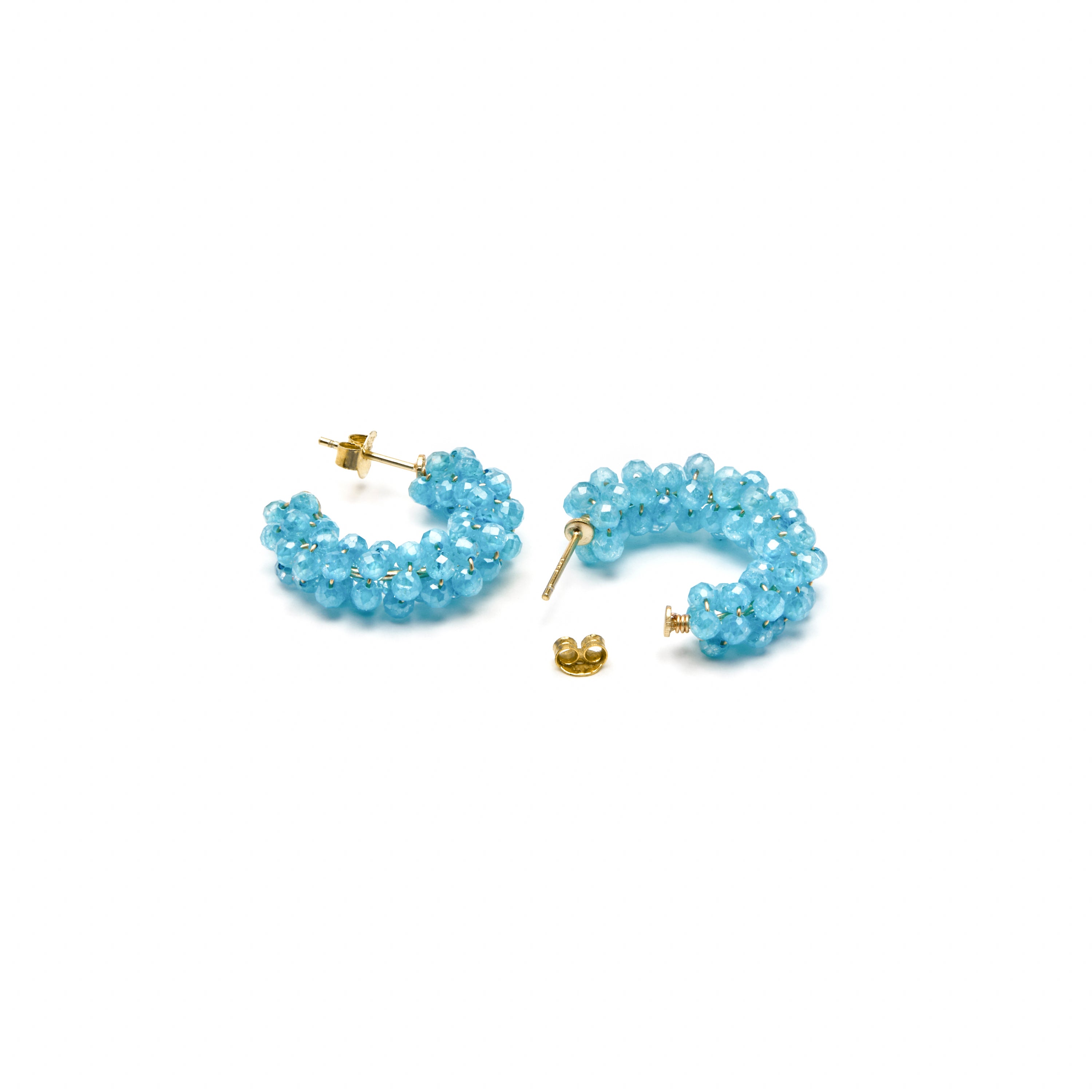 Orecchini in Argento Sterling 925 e Zirconia Acquamarina finitura rodio - Silka
