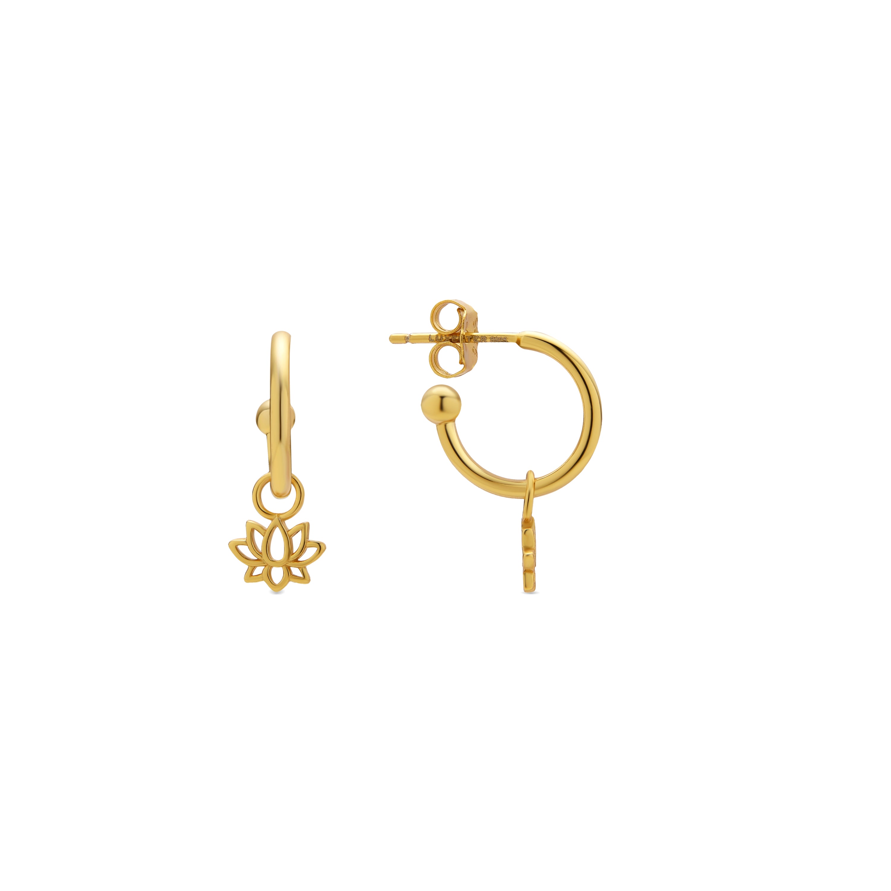 Brincos de Prata de Lei 925 com Acabamento em Ouro 18K - Fholie