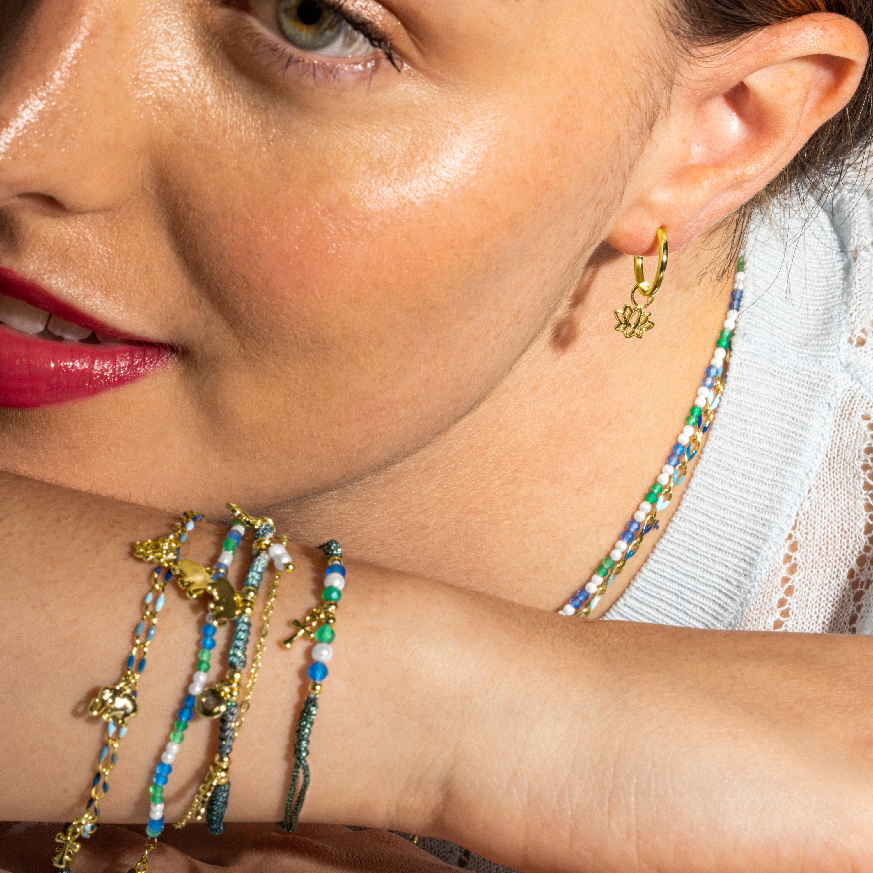 Brincos de Prata de Lei 925 com Acabamento em Ouro 18K - Fholie