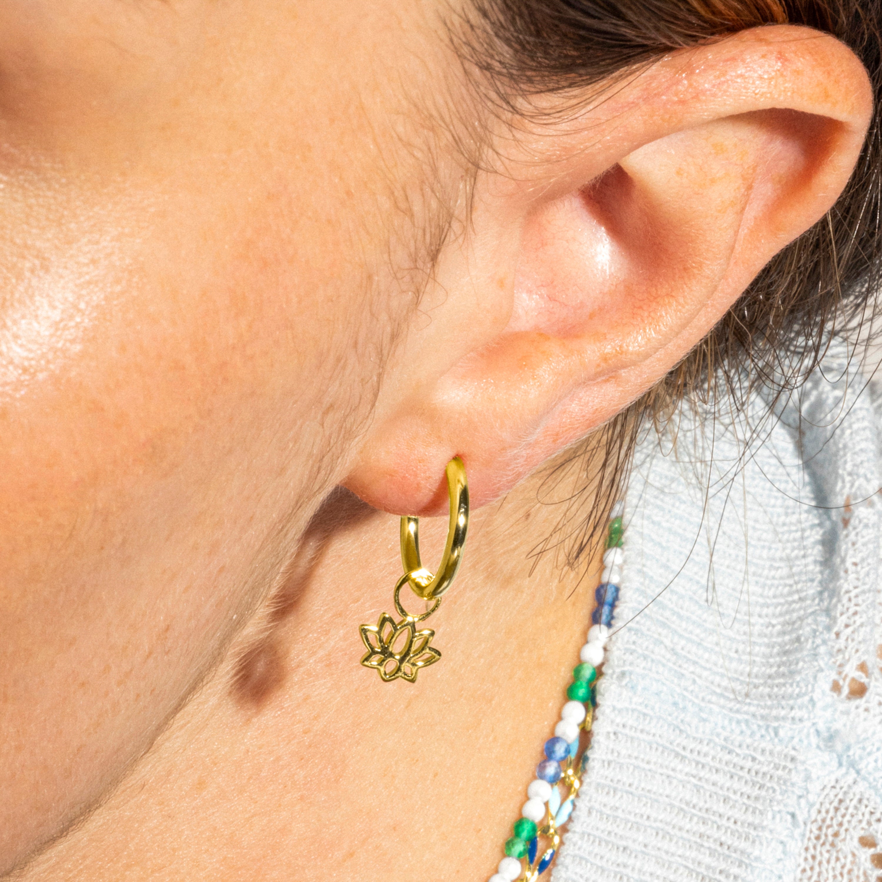 Brincos de Prata de Lei 925 com Acabamento em Ouro 18K - Fholie